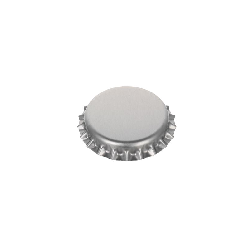 26 mm crown cap, metal, silver