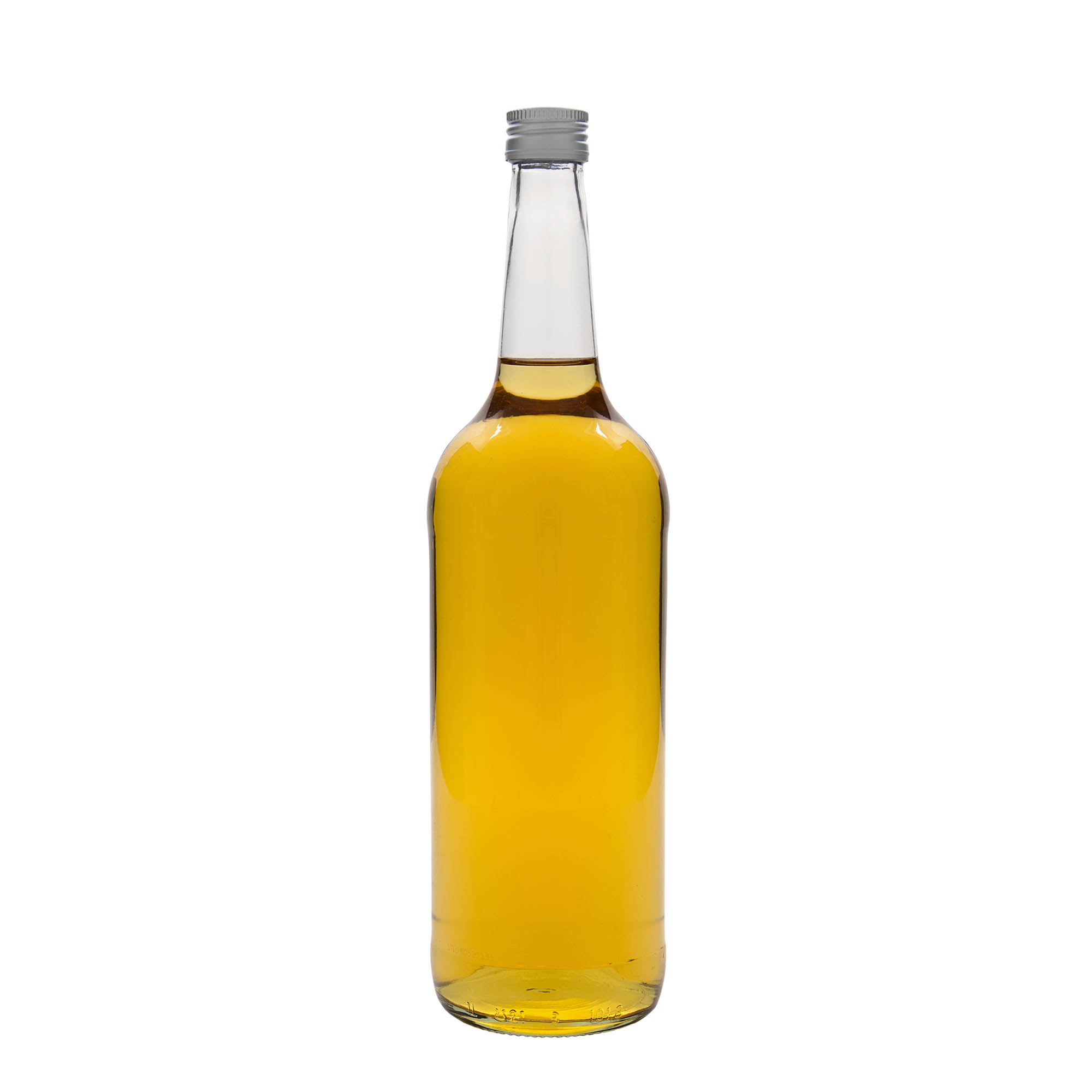 1,000 ml straight neck glass bottle, closure: PP 28