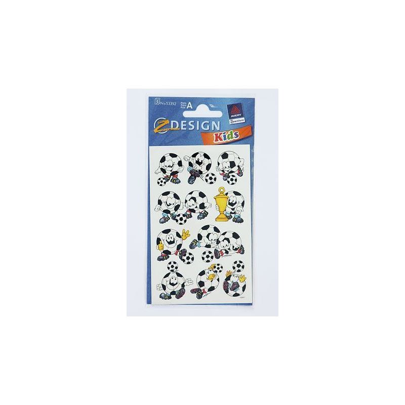 Themed stickers 'Footballs with Faces', paper, multicolour