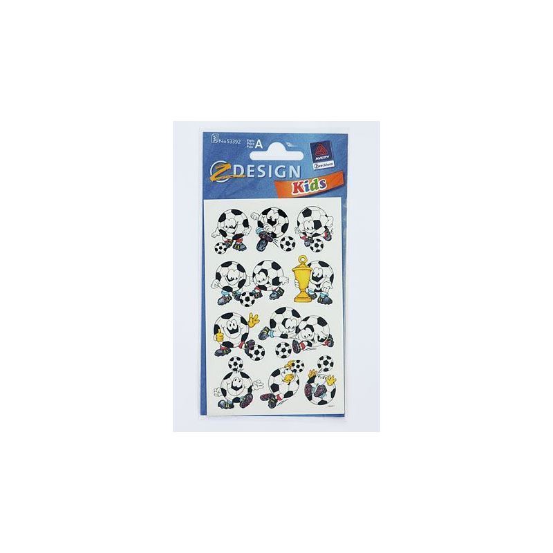 Zweckform Stickers 'Football Balls with Faces', Paper, Multicoloured
