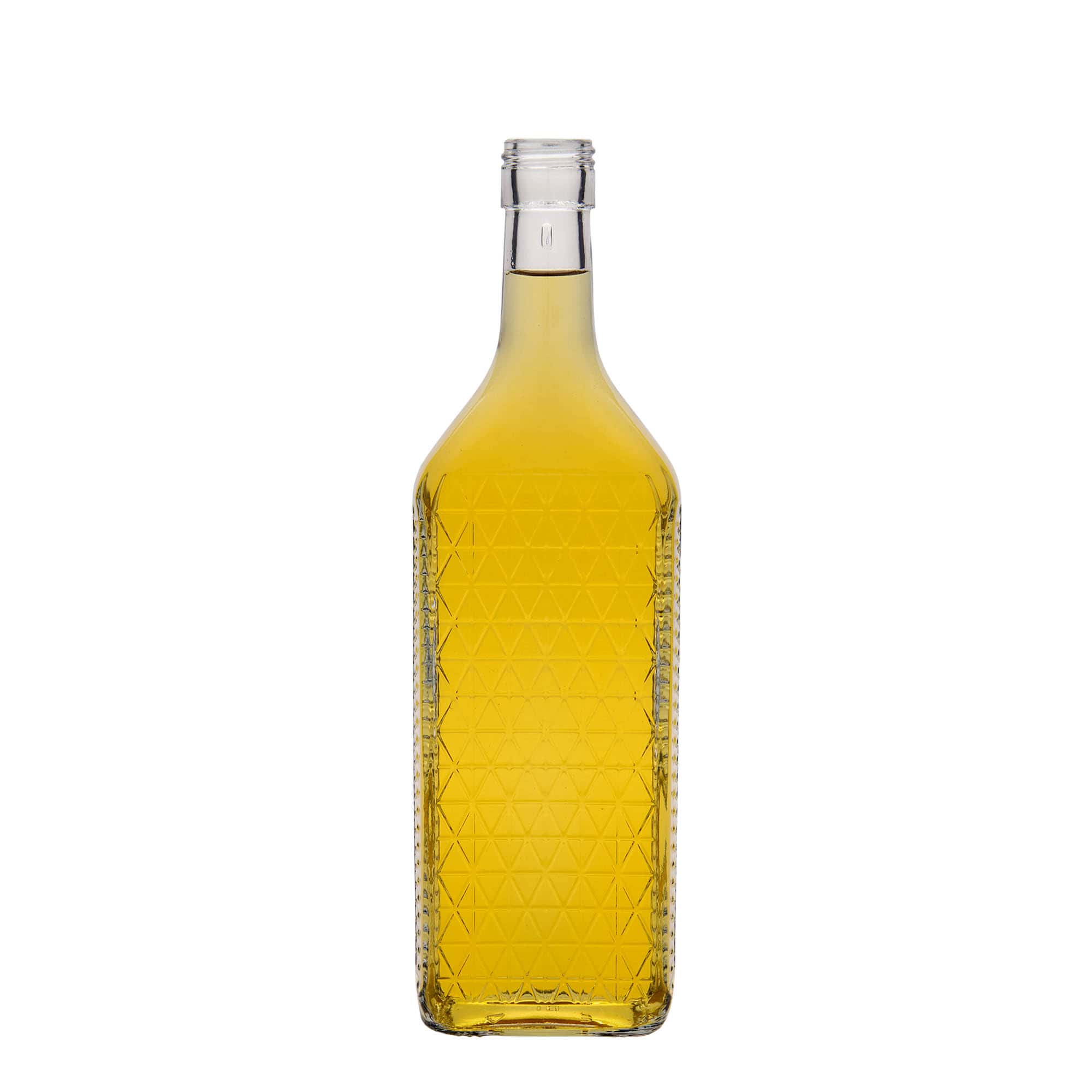 700 ml glass bottle ‘Caruso’, rectangular, opening: PP 31.5