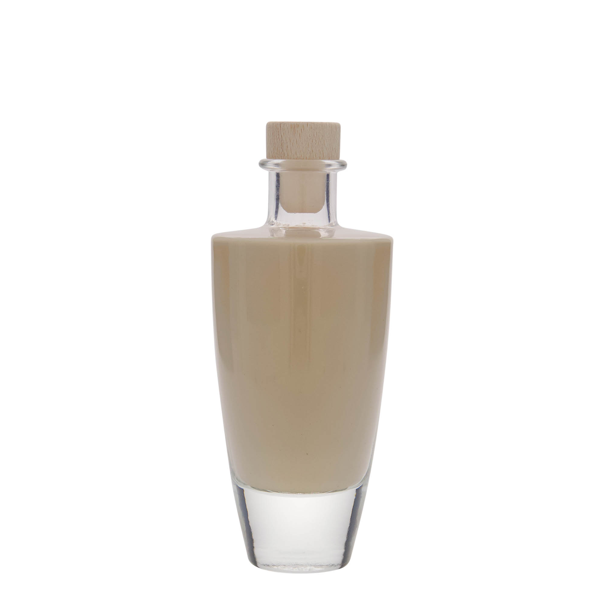 200 ml glass bottle 'Vanessa', oval, closure: cork