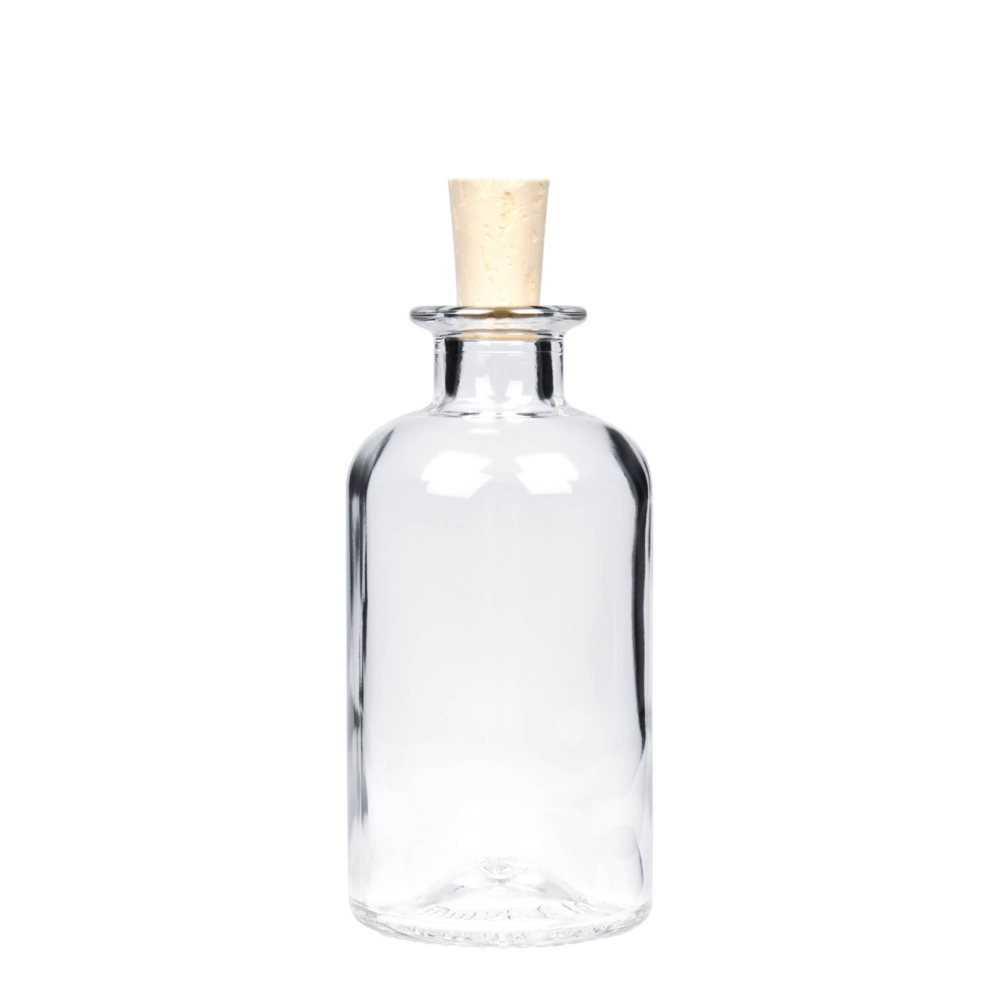 250 ml glass bottle apothecary, opening: cork