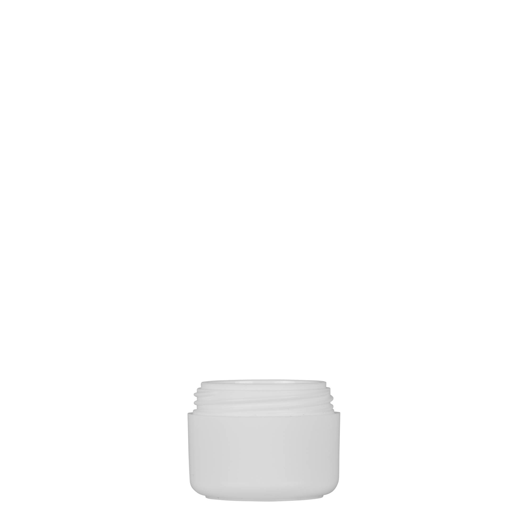 5 ml plastic container 'Bianca', PP, white, opening: screw cap