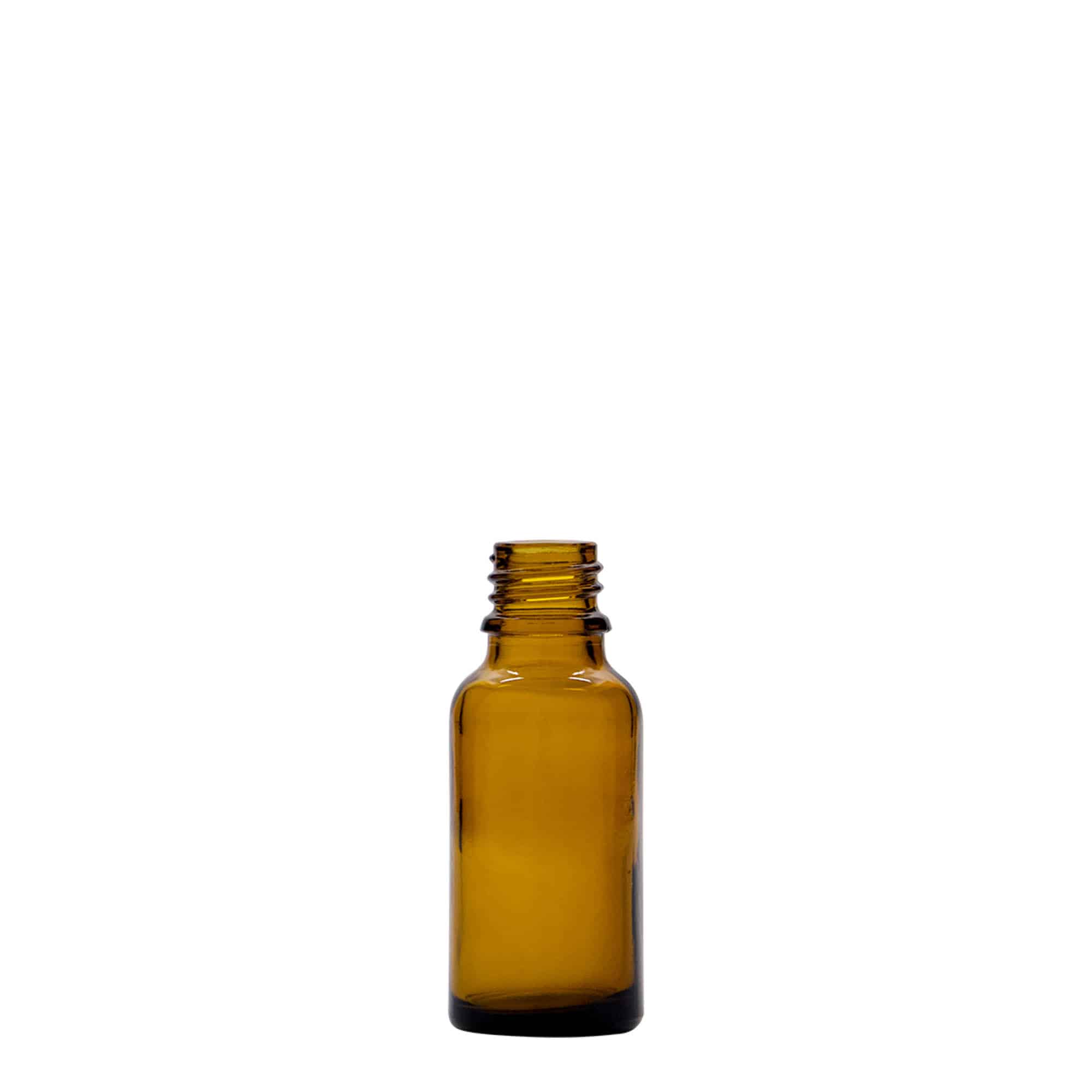 20 ml medicine bottle, brown glass, opening: DIN 18