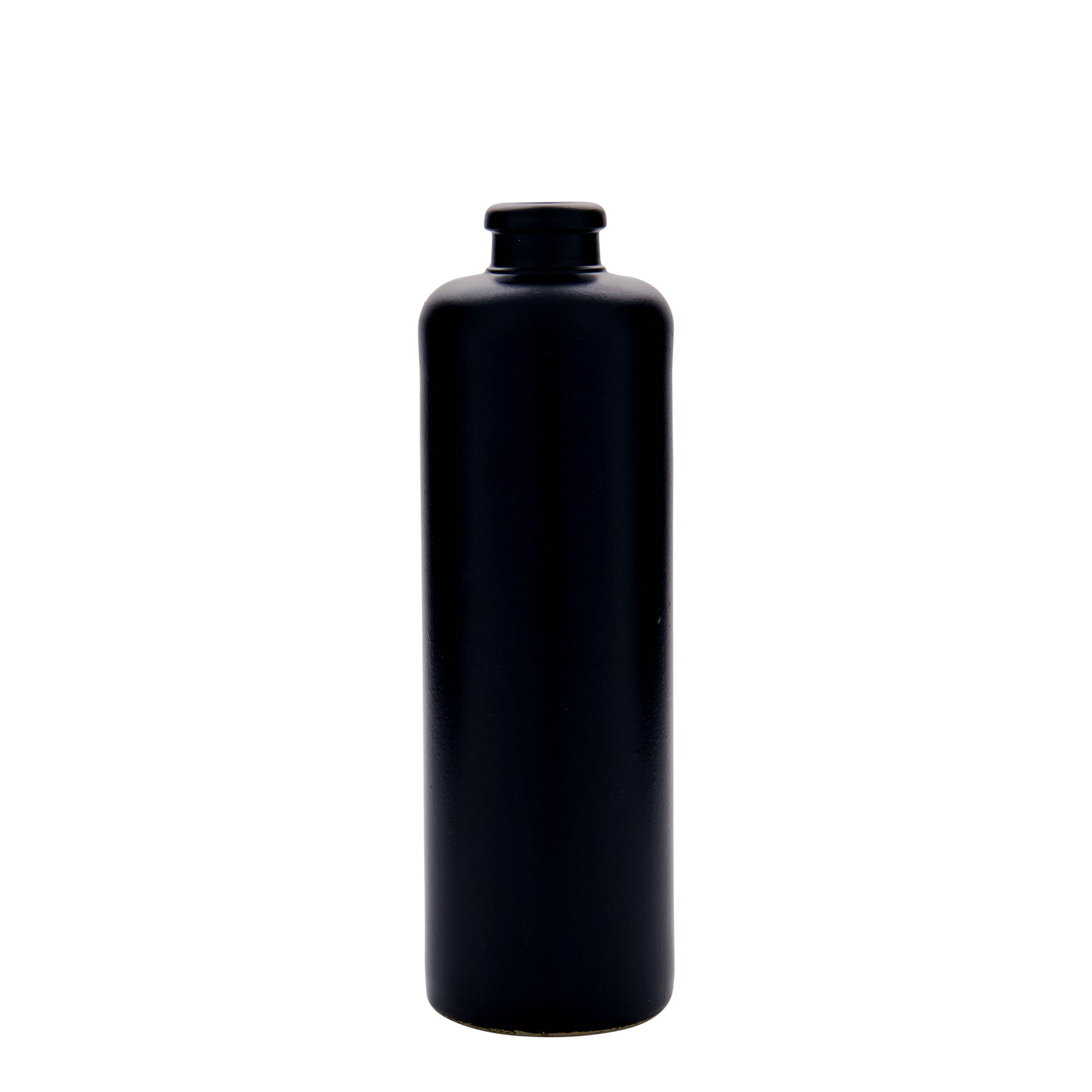 500 ml clay jug, stoneware, black, opening: cork