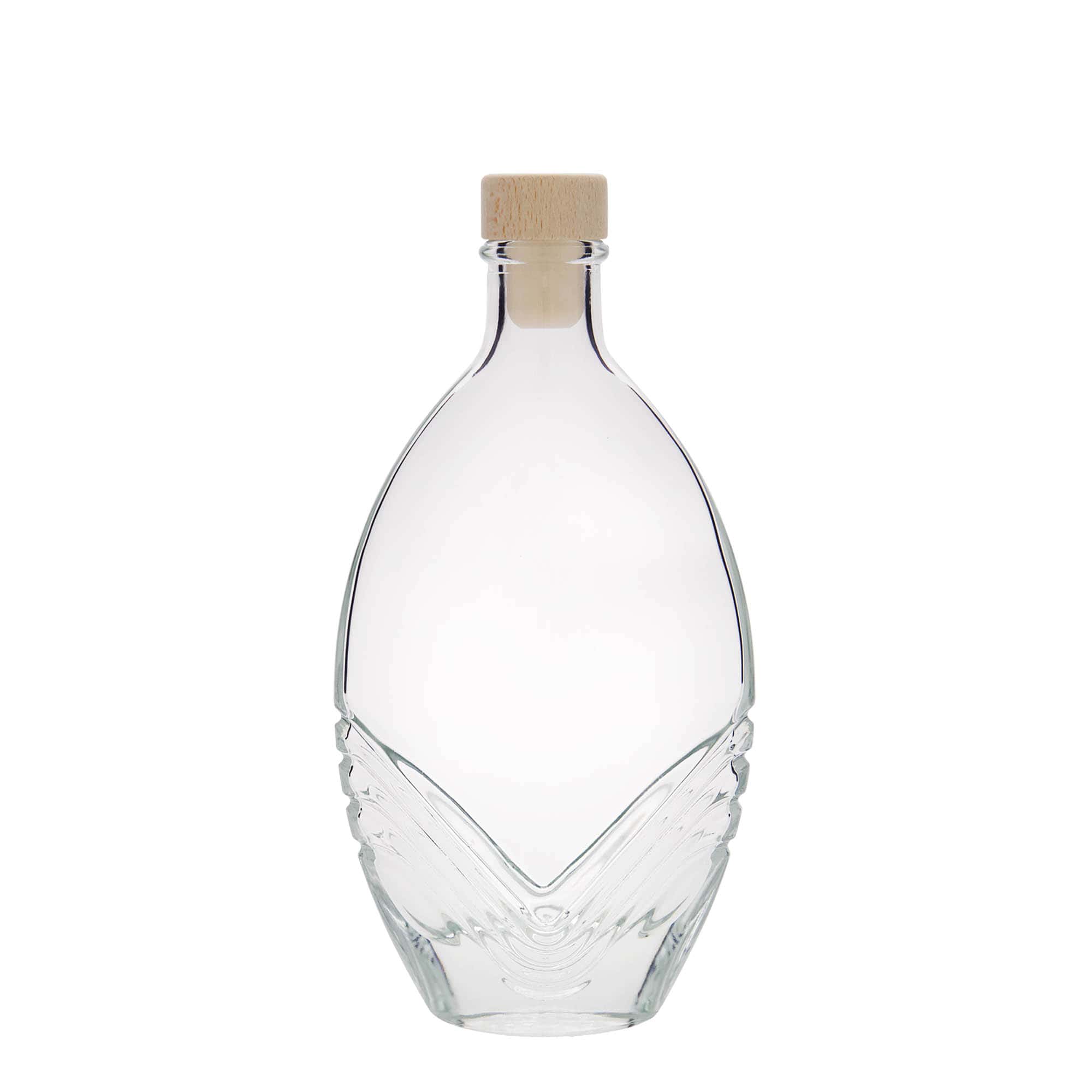 200 ml glass bottle ‘Florence’, oval, opening: cork