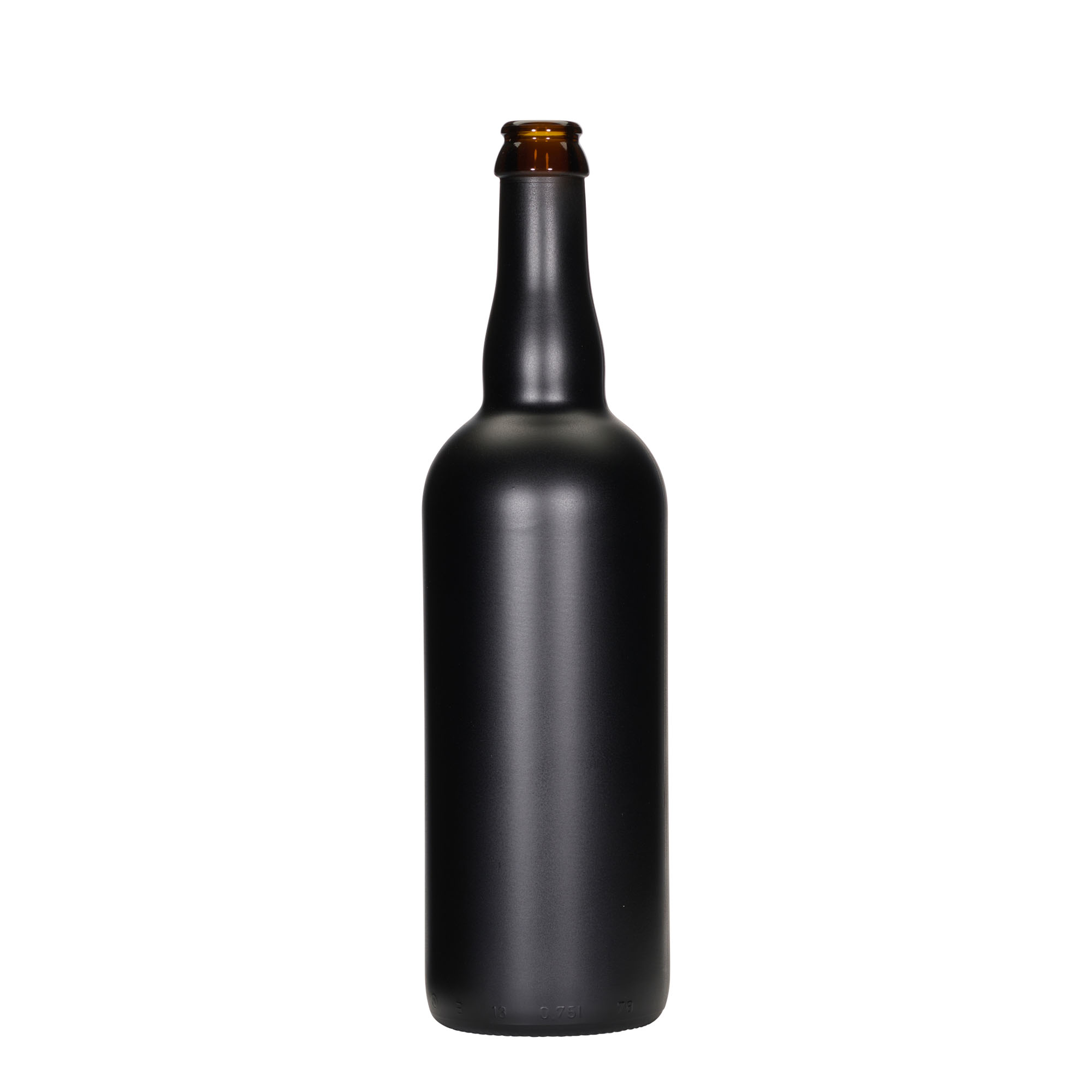 750 ml beer bottle Belgium, glass, black, mouth: crown cap 750 ml beer bottle Belgium, glass, black, mouth: crown cap