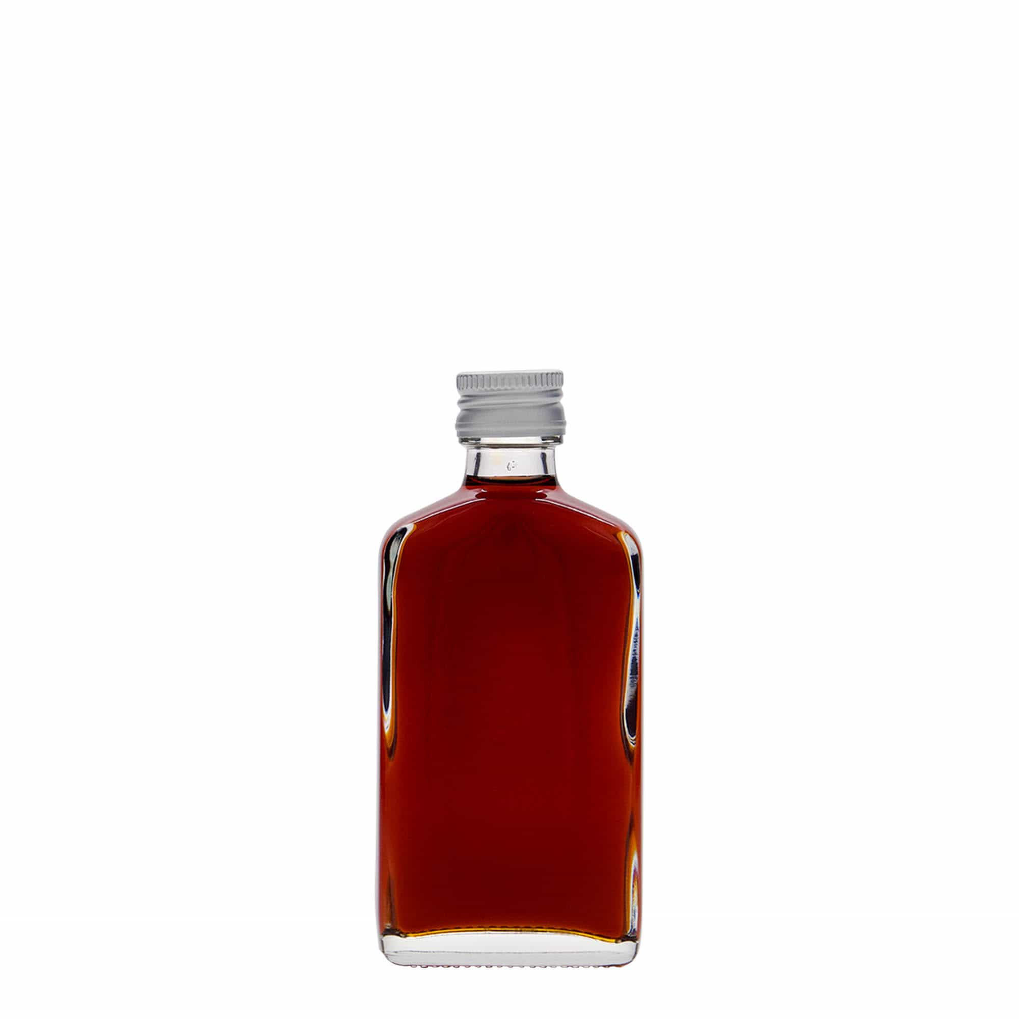 50 ml pocket bottle, rectangular, glass, opening: PP 18