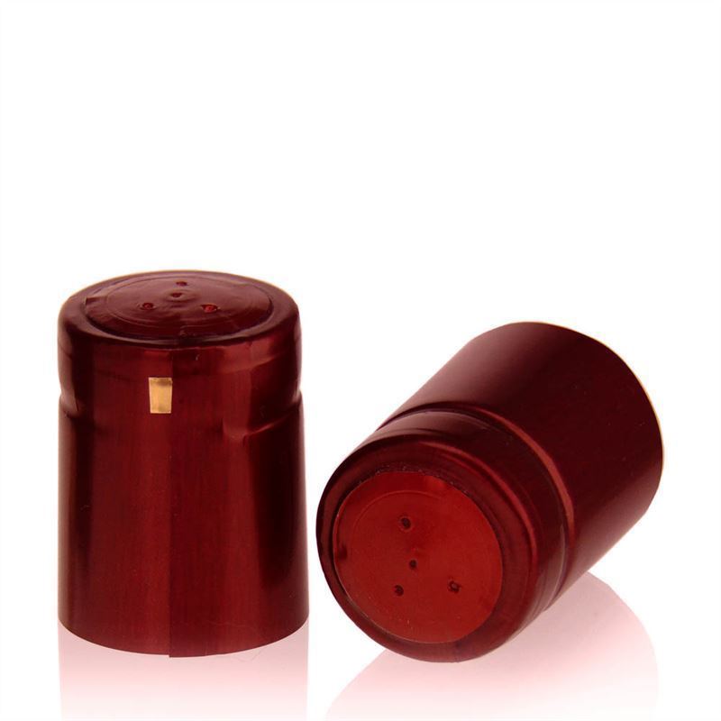 Shrink capsule 32x41, PVC plastic, wine red Shrink capsule 32x41, PVC plastic, wine red