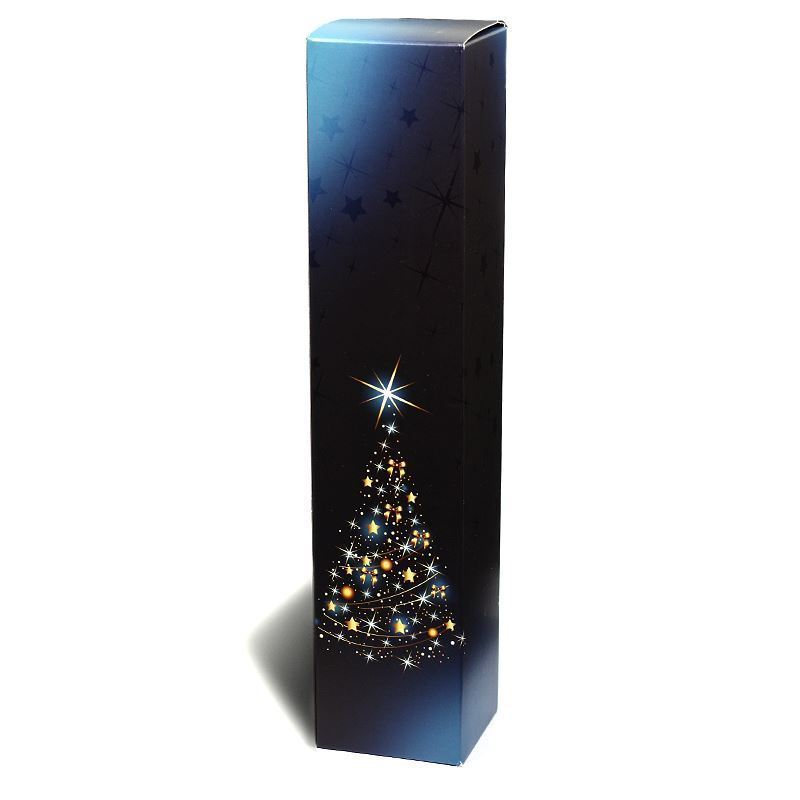 Gift box 'X-Mas Tree', rectangular, card, blue Gift box 'X-Mas Tree', rectangular, card, blue