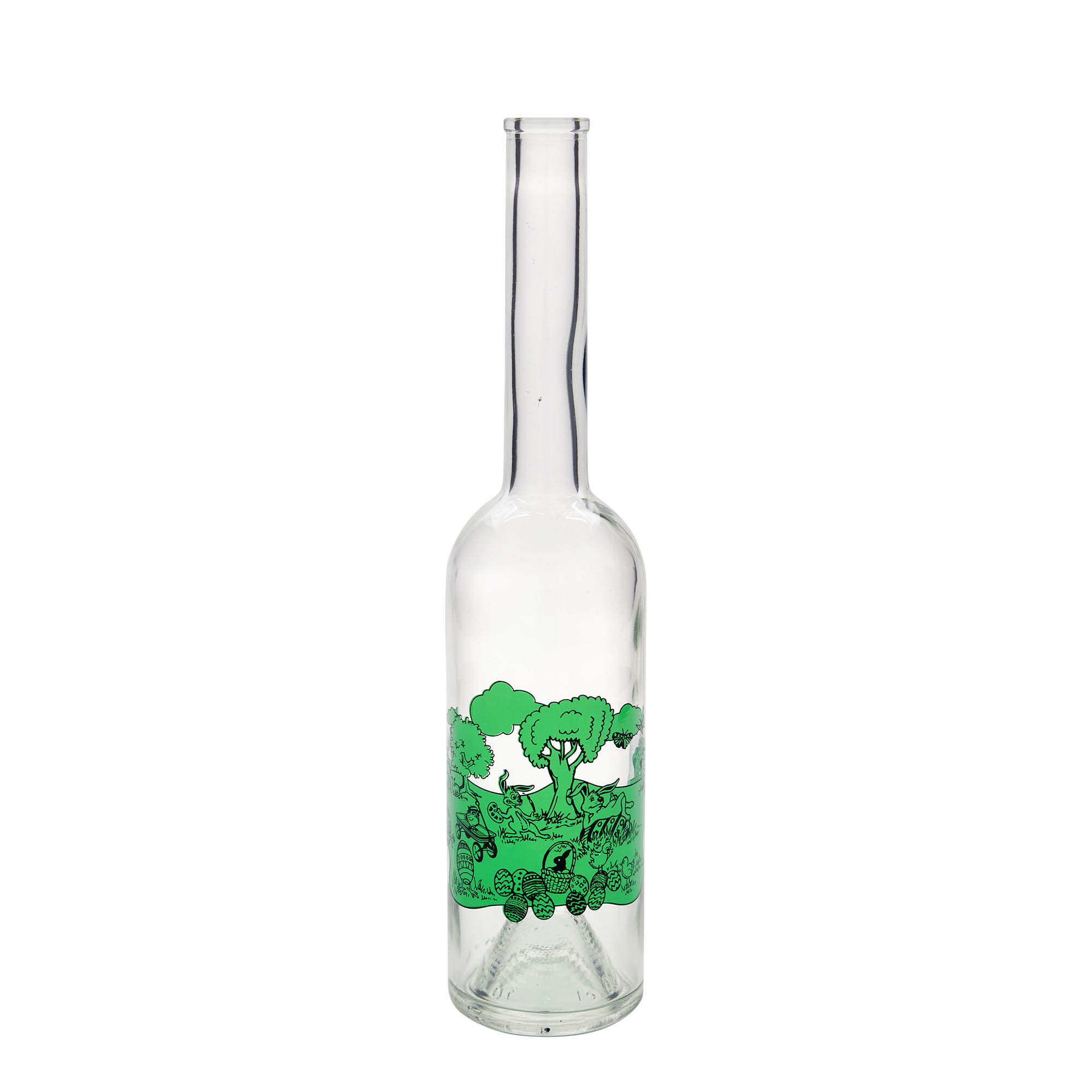 500 ml glass bottle 'Opera', design: Happy Easter, opening: cork