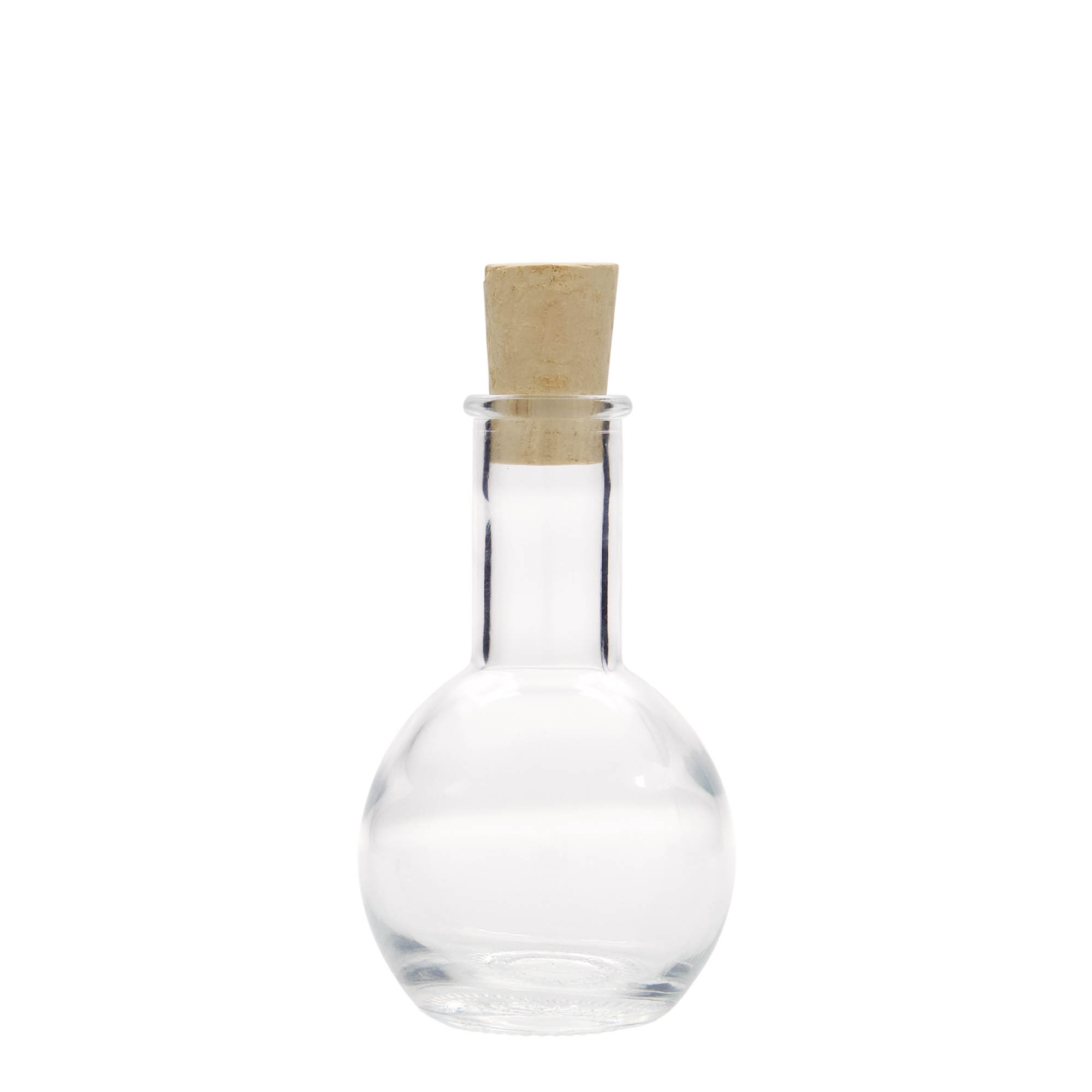 100 ml glass bottle 'Tulipano', opening: cork