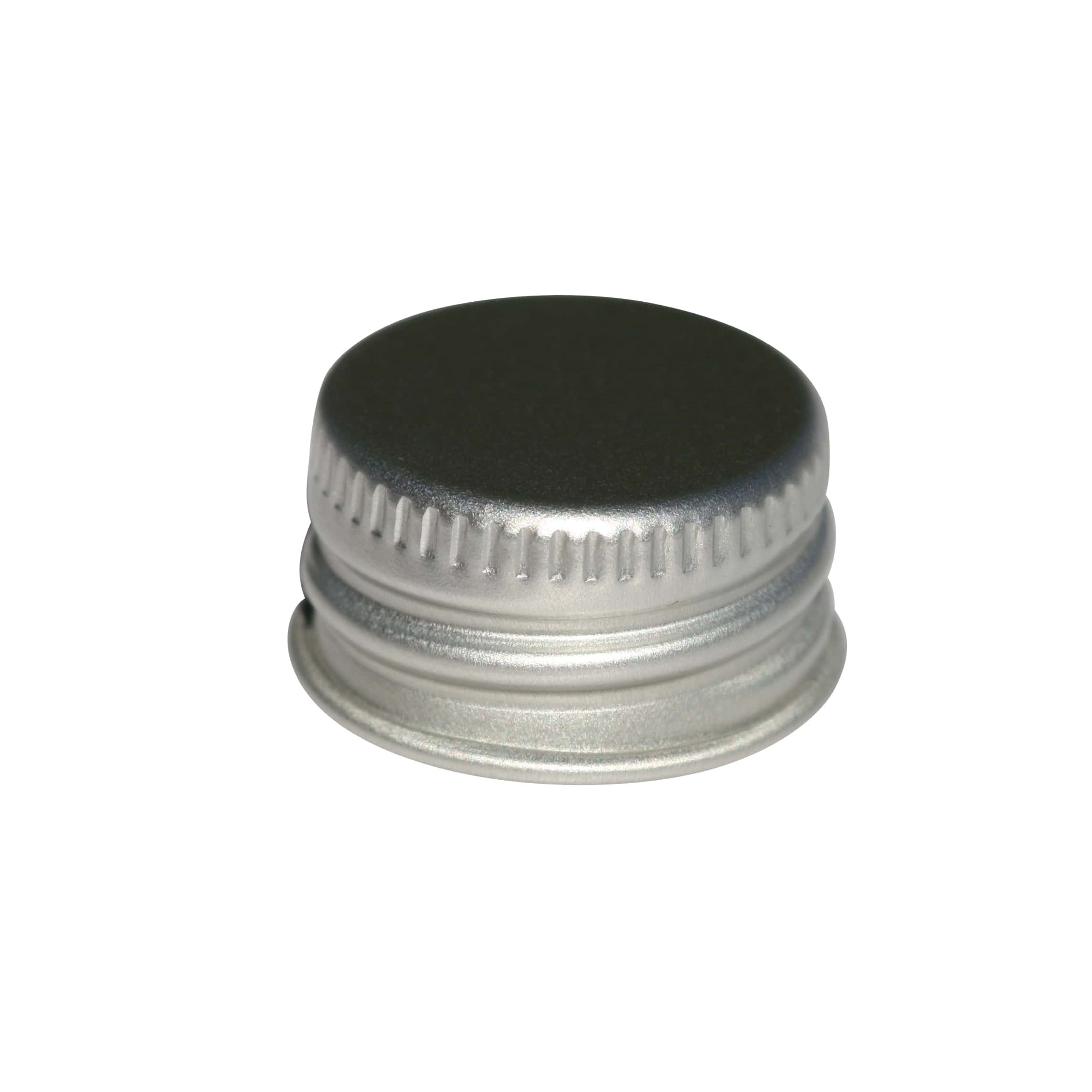 Screw cap, metal, silver, for opening: 20/410