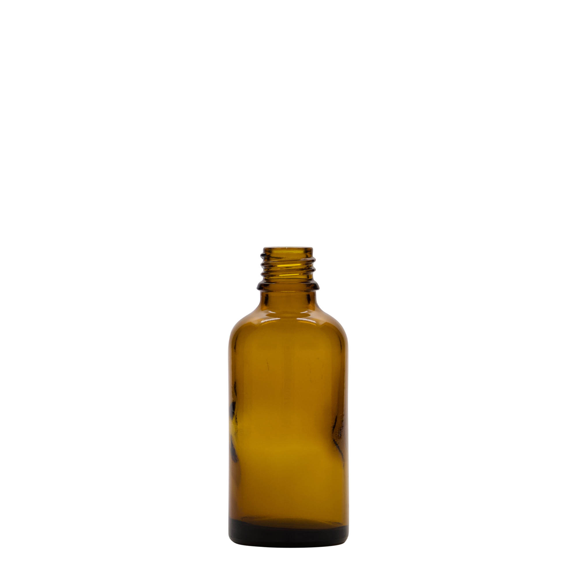 50 ml medical bottle, glass, brown, opening: DIN 18