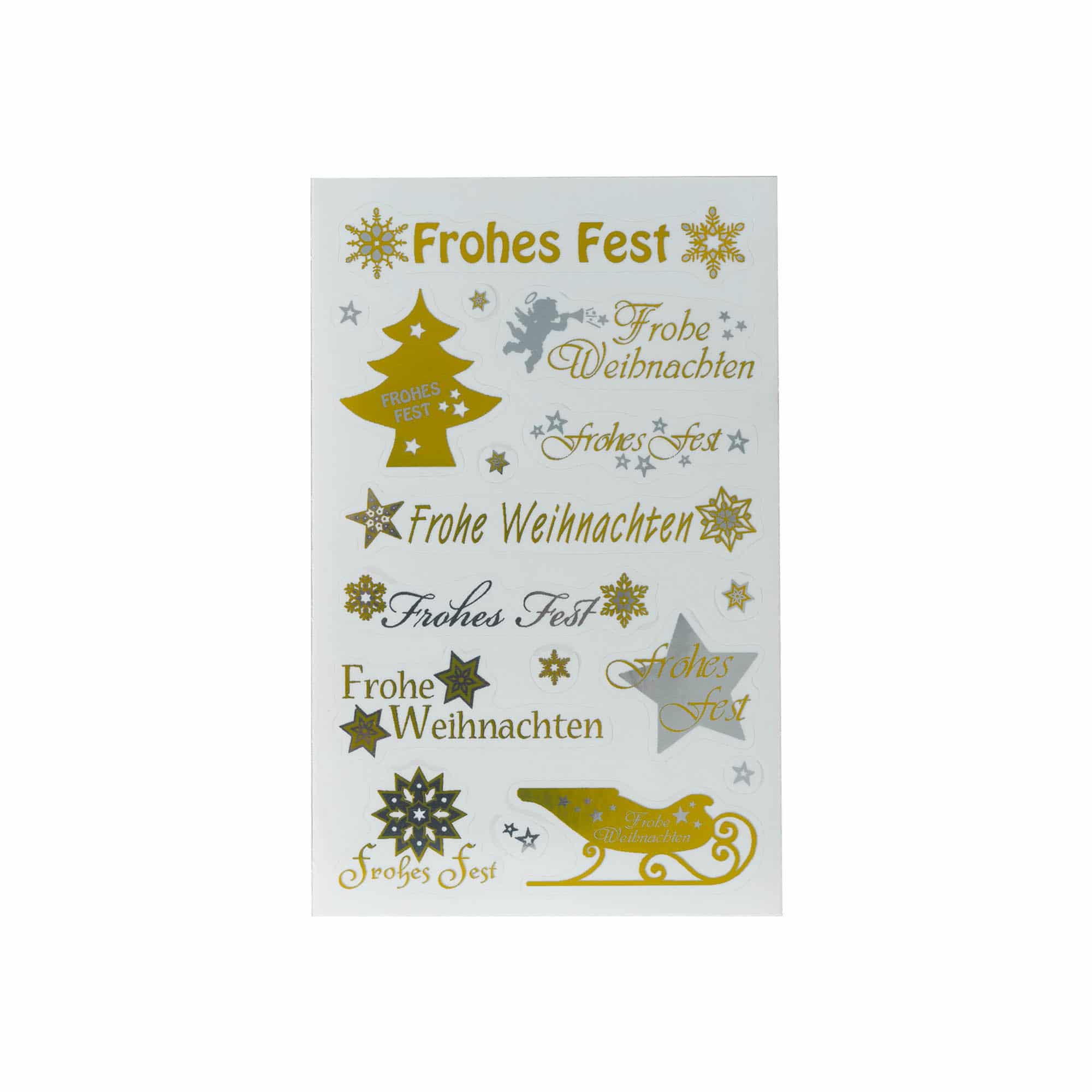 Zweckform stickers ‘Christmas’, paper, gold-silver