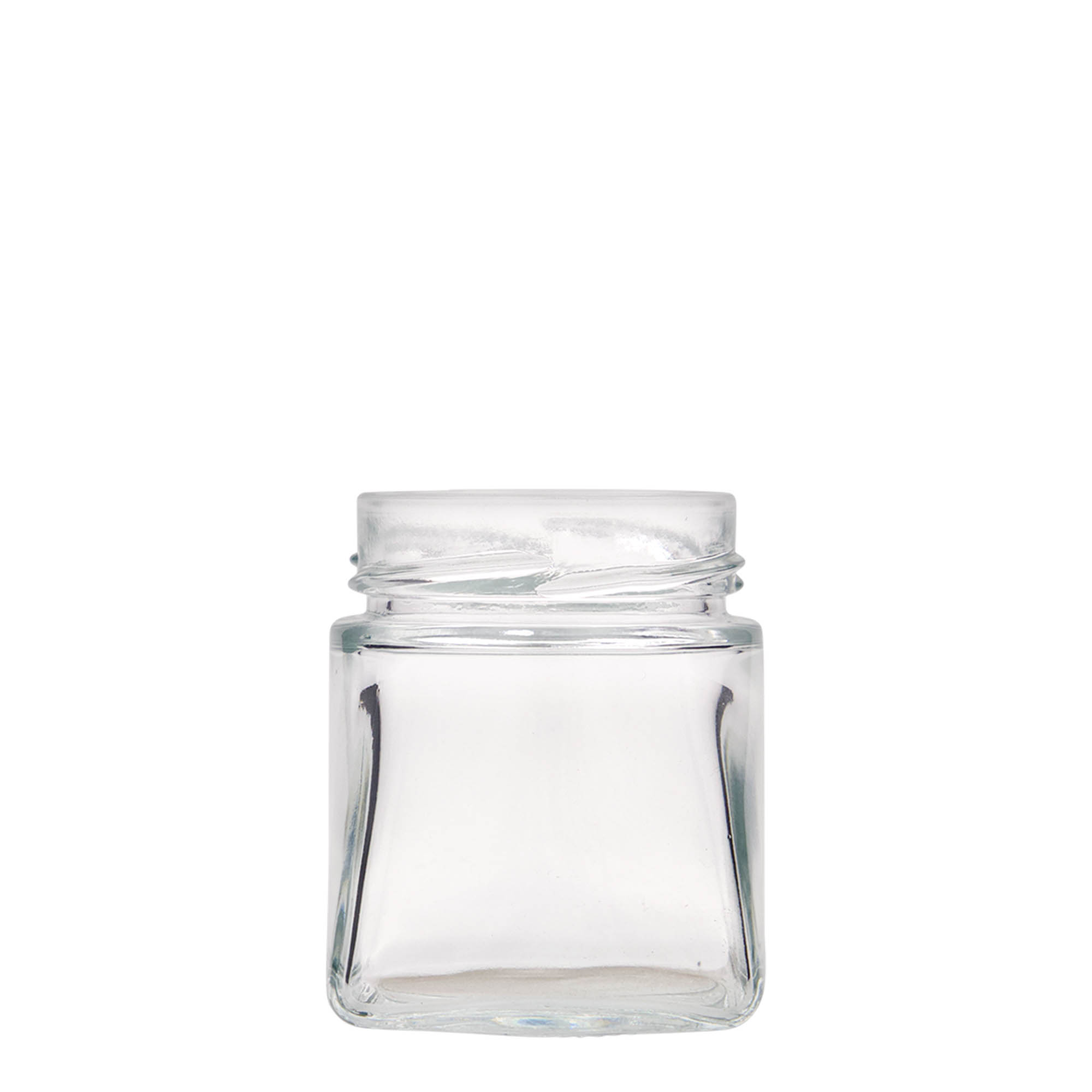 212 ml square glass 'Luxor', opening: Deep-Twist-Off (DTO 63)