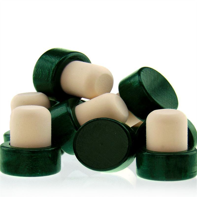 19 mm mushroom cork, wood, green, for opening: cork