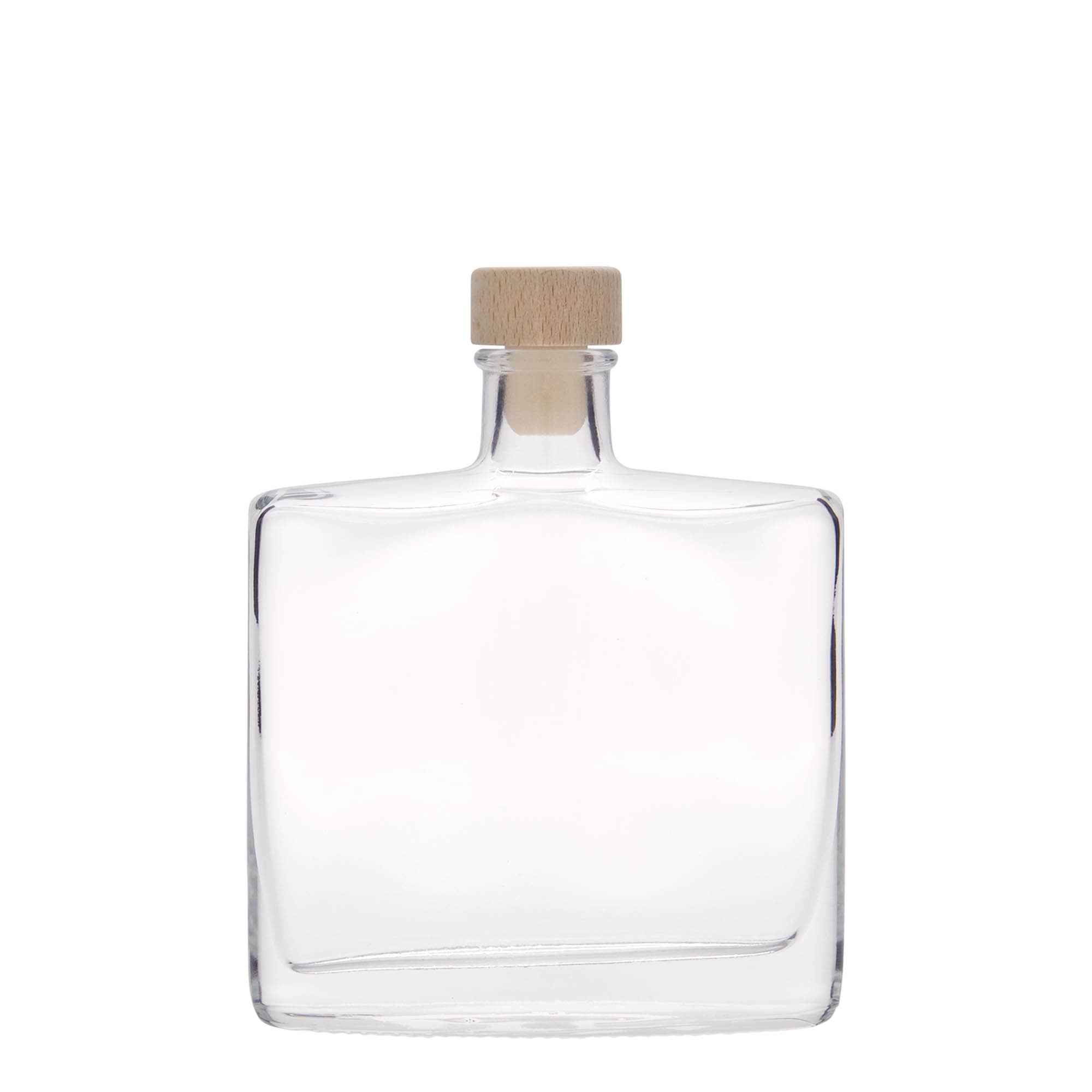 200 ml glass bottle ‘Zorbas’, oval, opening: cork