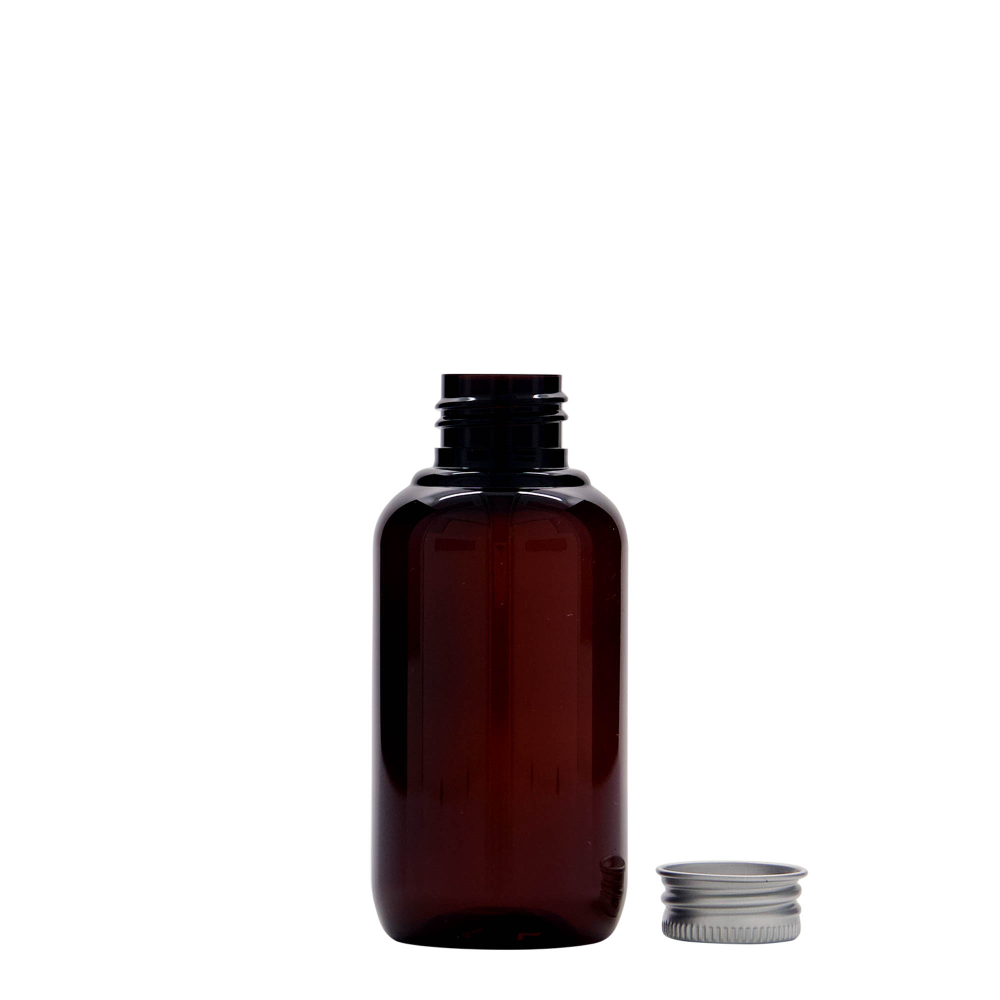 100 ml recycled plastic bottle 'Victor's Best', PCR, brown, closure: GPI 24/410