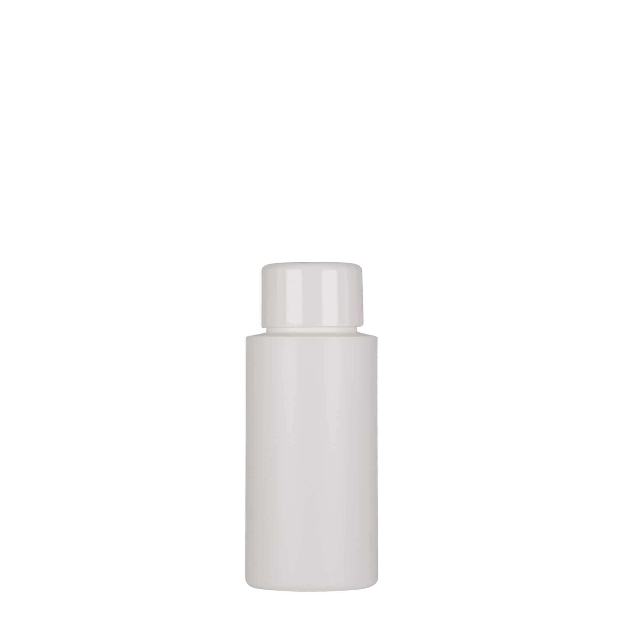 50 ml plastic bottle ‘Pipe’, green HDPE, white, opening: 24/410