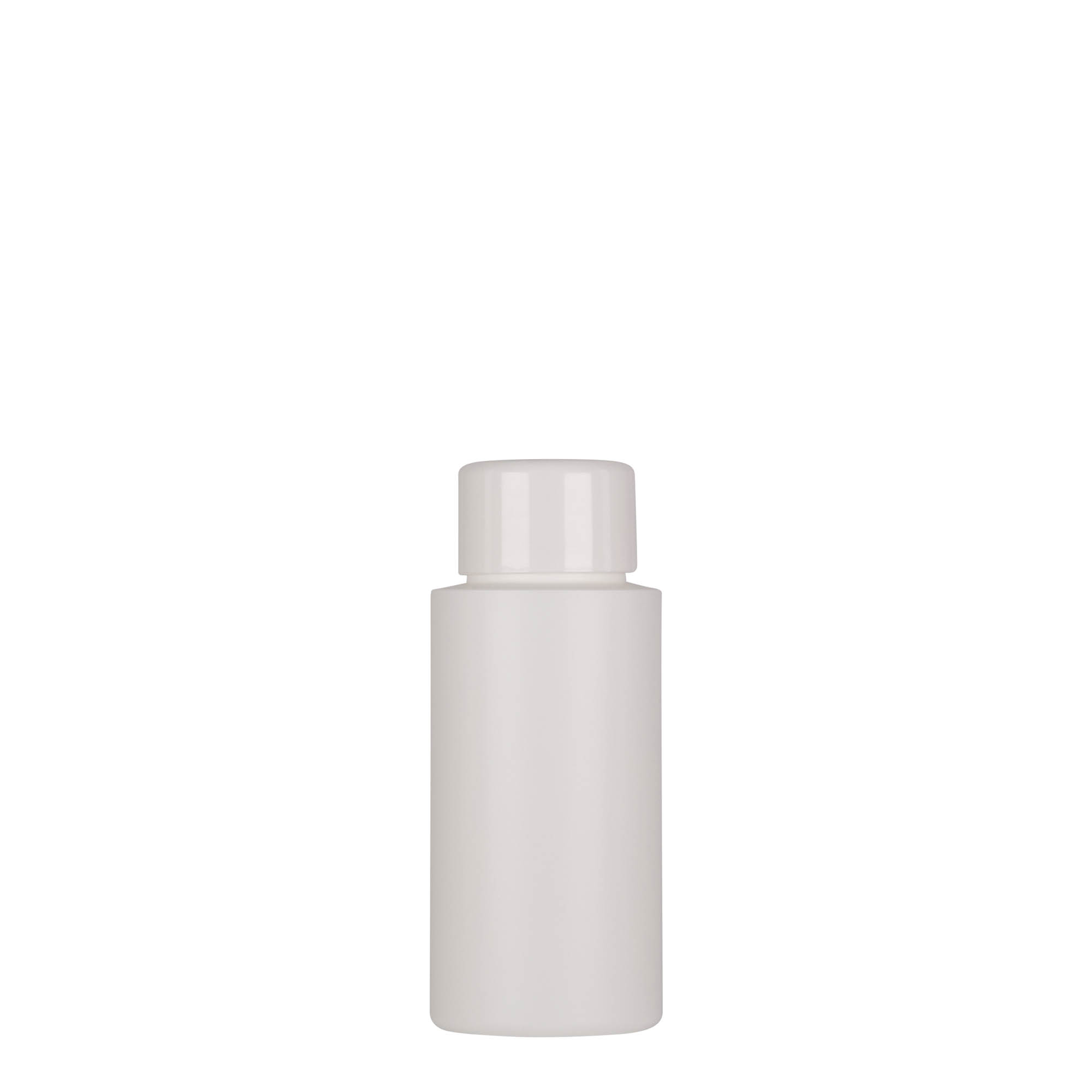 50 ml plastic bottle ‘Pipe’, green HDPE, white, opening: 24/410