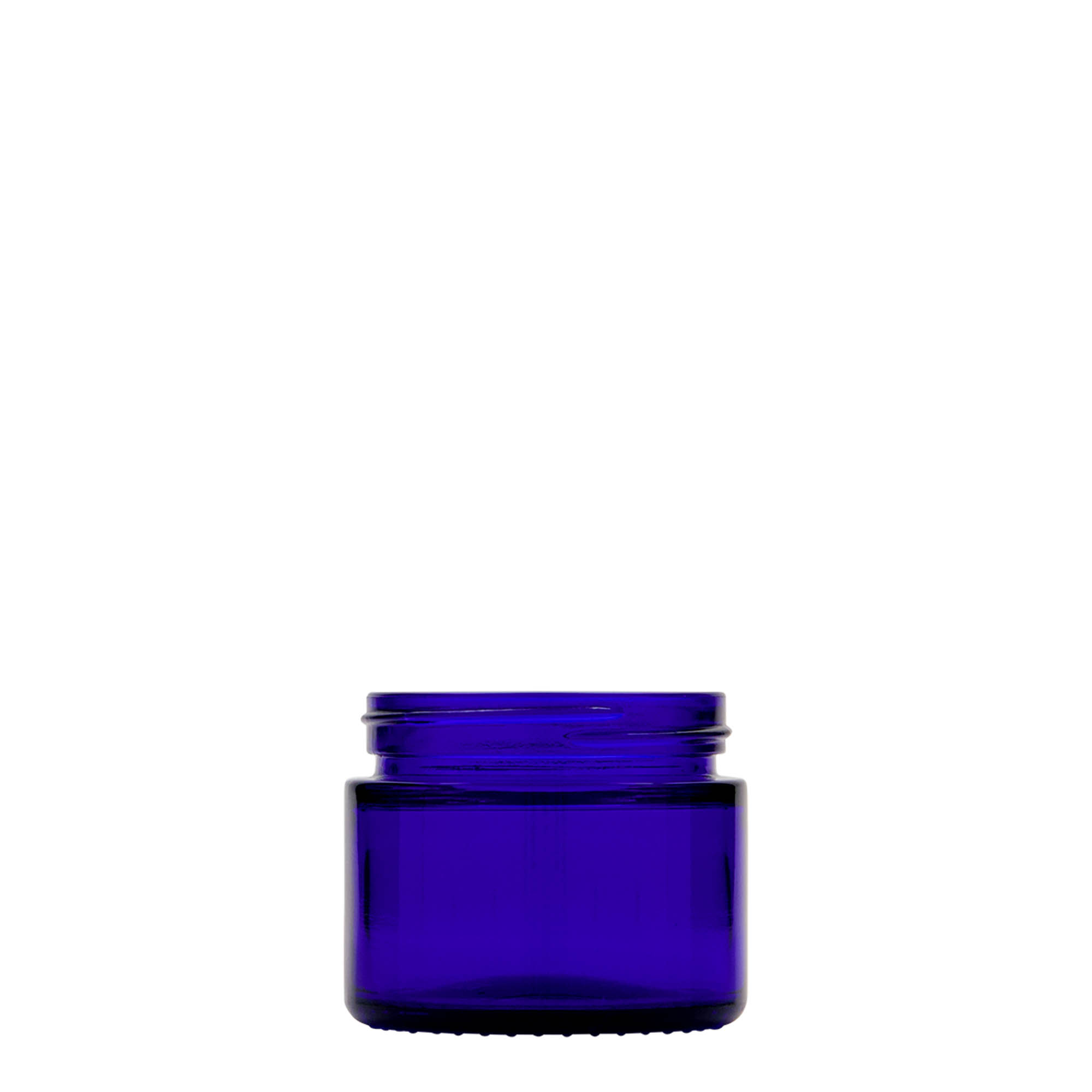 50 ml cosmetic jar 'Blue Edition', glass, royal blue, closure: screw cap 50 ml cosmetic jar 'Blue Edition', glass, royal blue, closure: screw cap