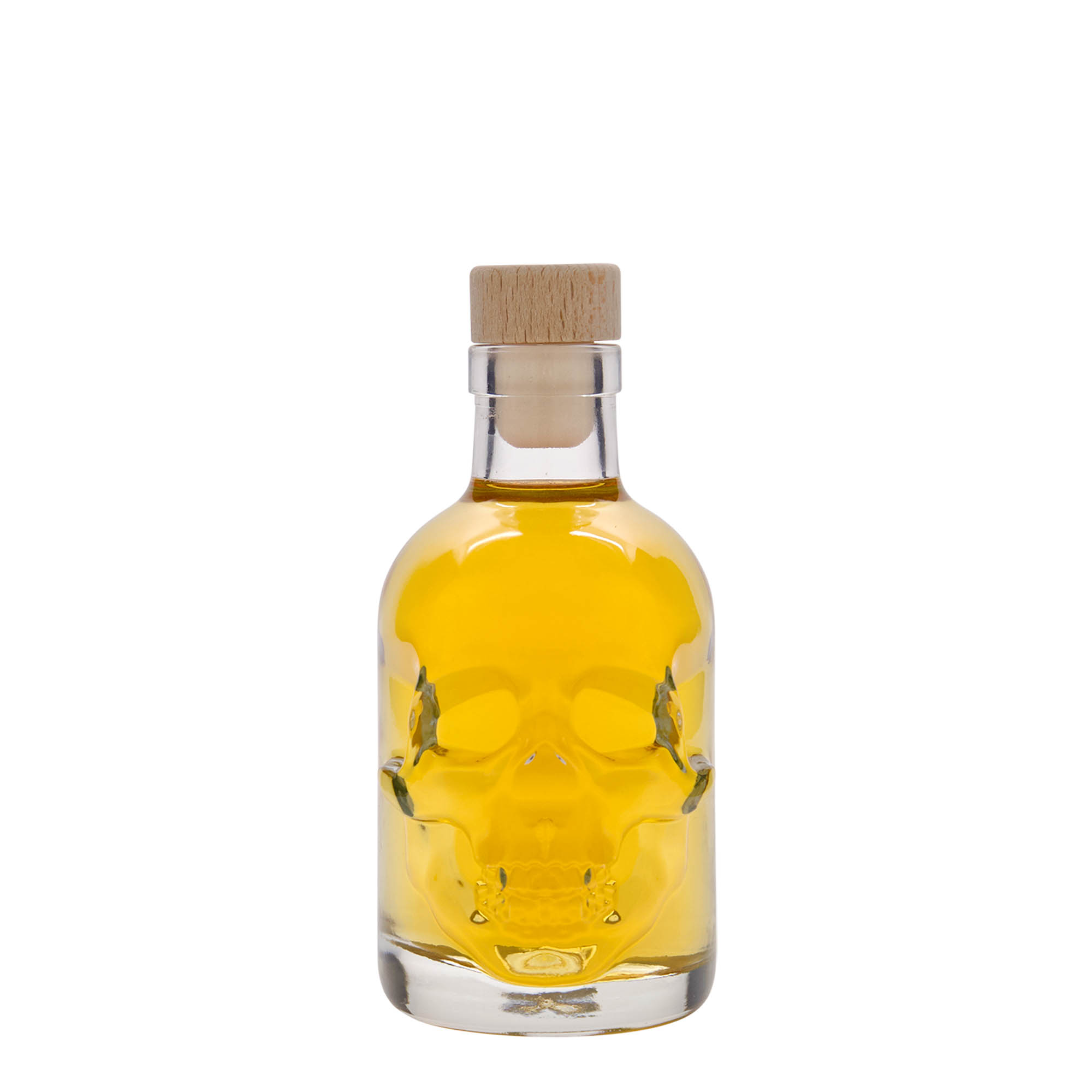 200 ml glass bottle 'Skull', opening: cork 200 ml glass bottle 'Skull', opening: cork