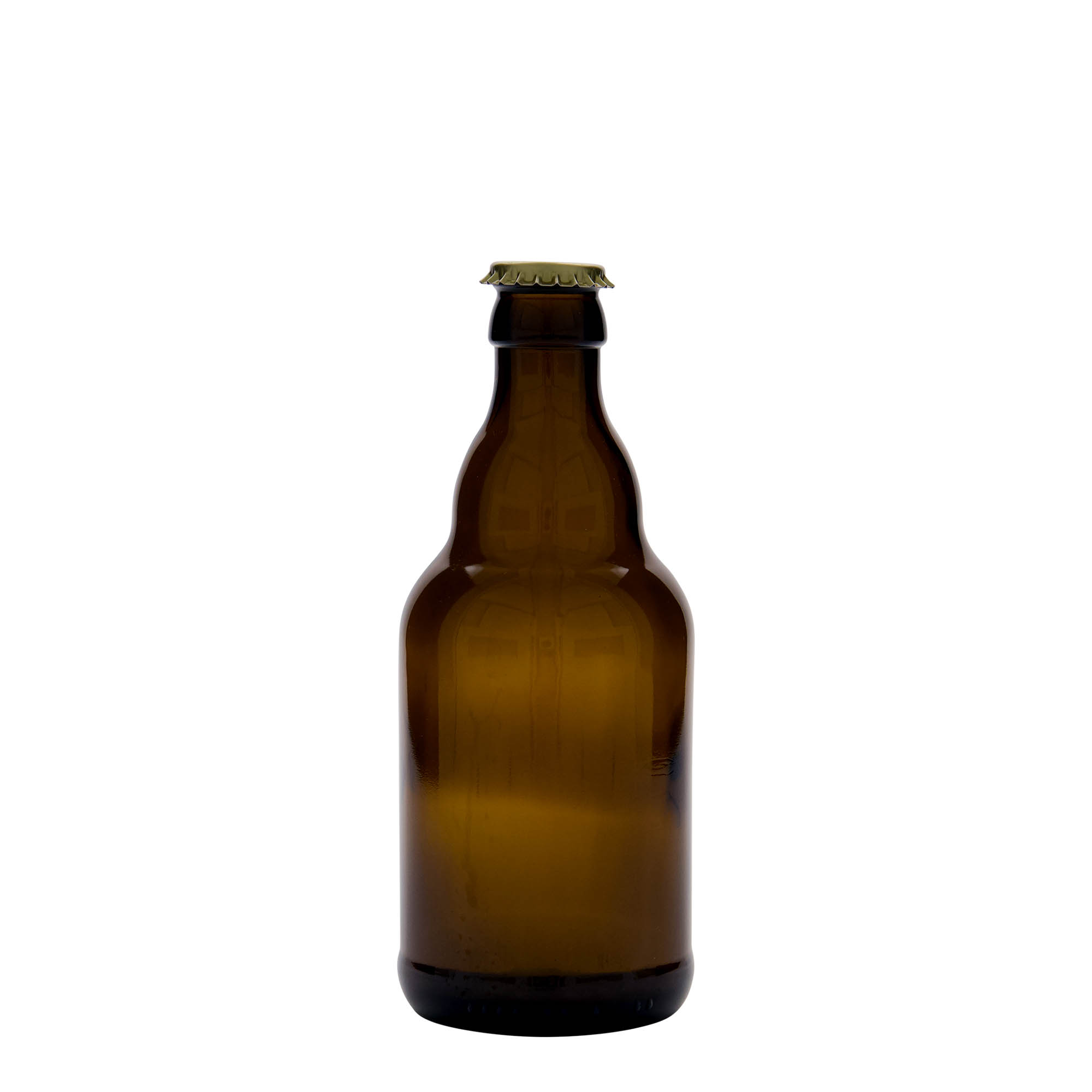 330 ml beer bottle 'Steinie', glass, brown, opening: crown cap 330 ml beer bottle 'Steinie', glass, brown, opening: crown cap