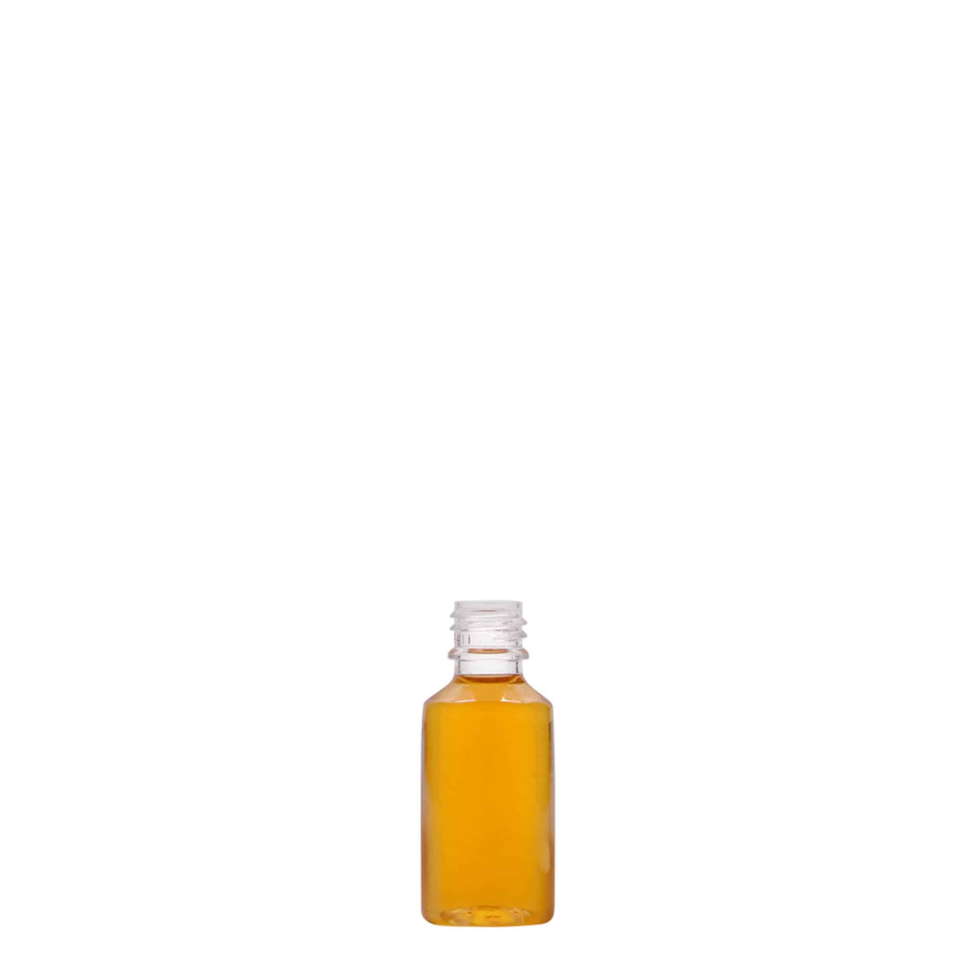 10 ml PET bottle ‘E-Liquid’ with quality and child safety, plastic, opening: screw cap