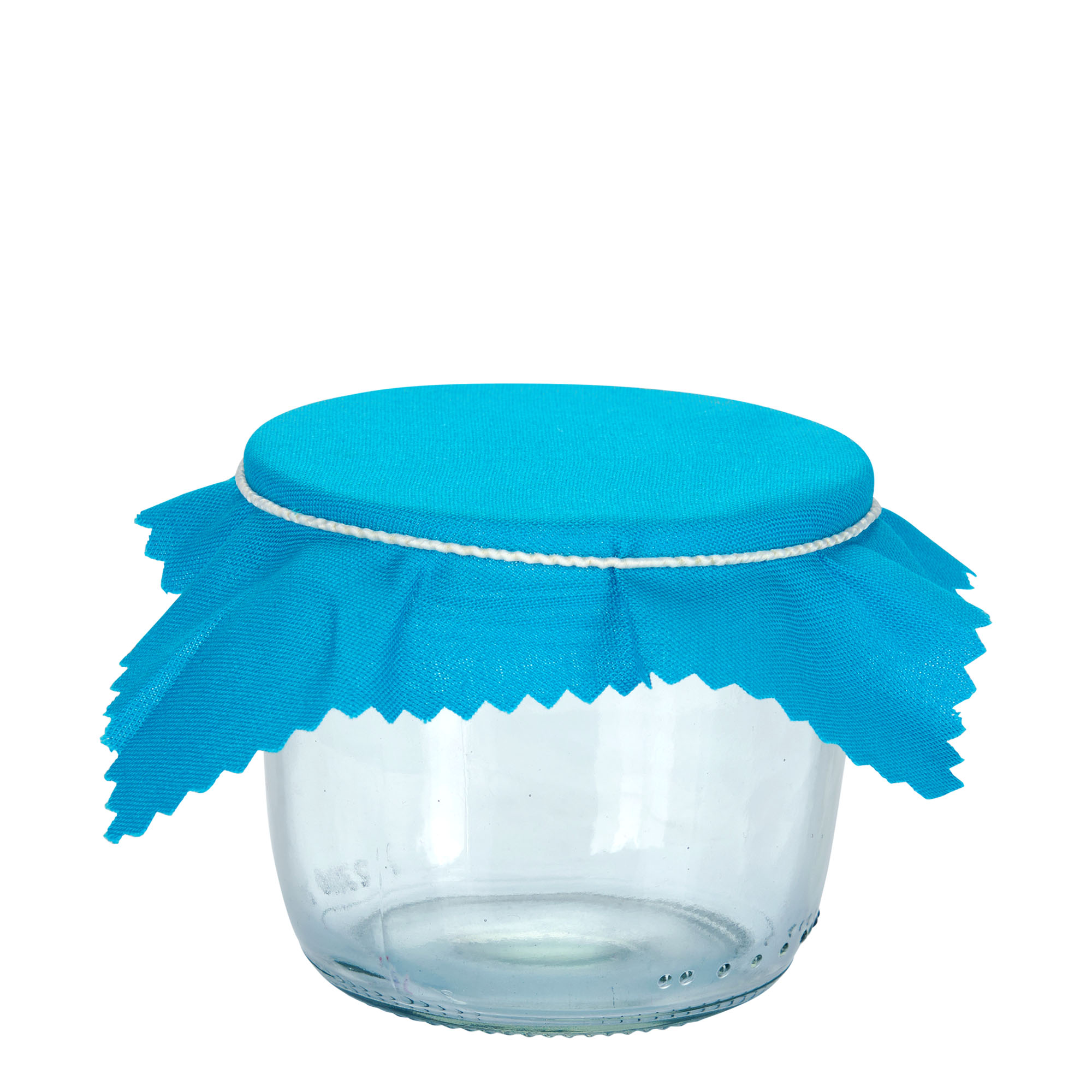 Fabric jar cover 12x12, square, textile, petrol, for opening: TO38-TO53