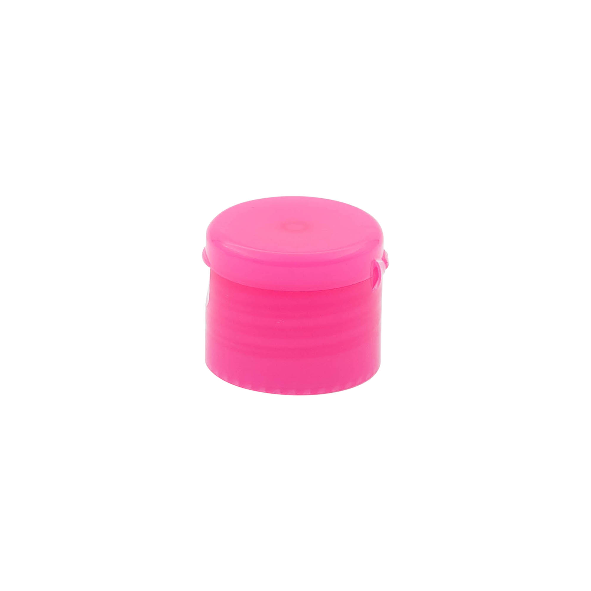 Screw cap with hinge, PP plastic, pink, for opening: 24/410 Screw cap with hinge, PP plastic, pink, for opening: 24/410