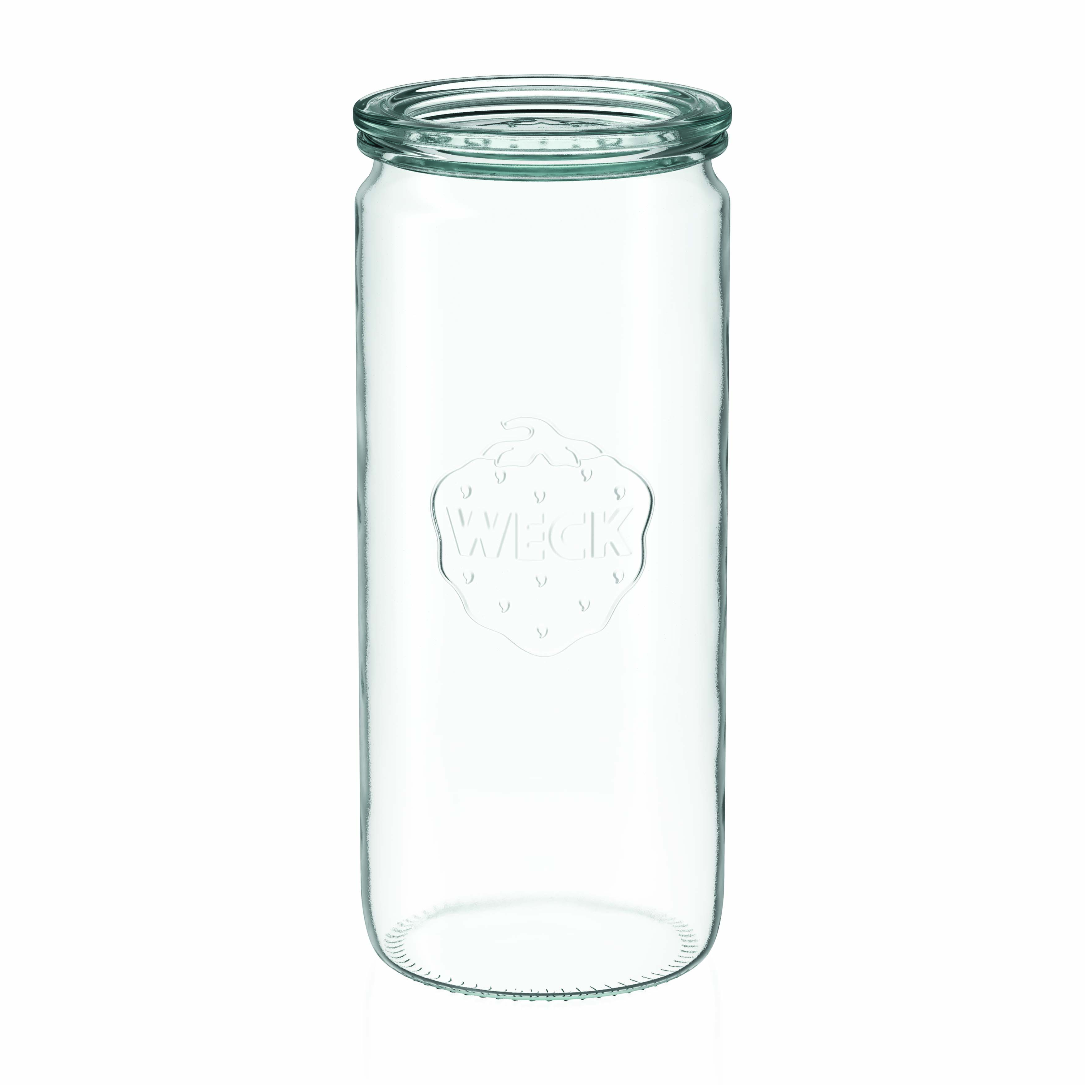 6x 1040 ml WECK cylinder jar with glass lid RR 80