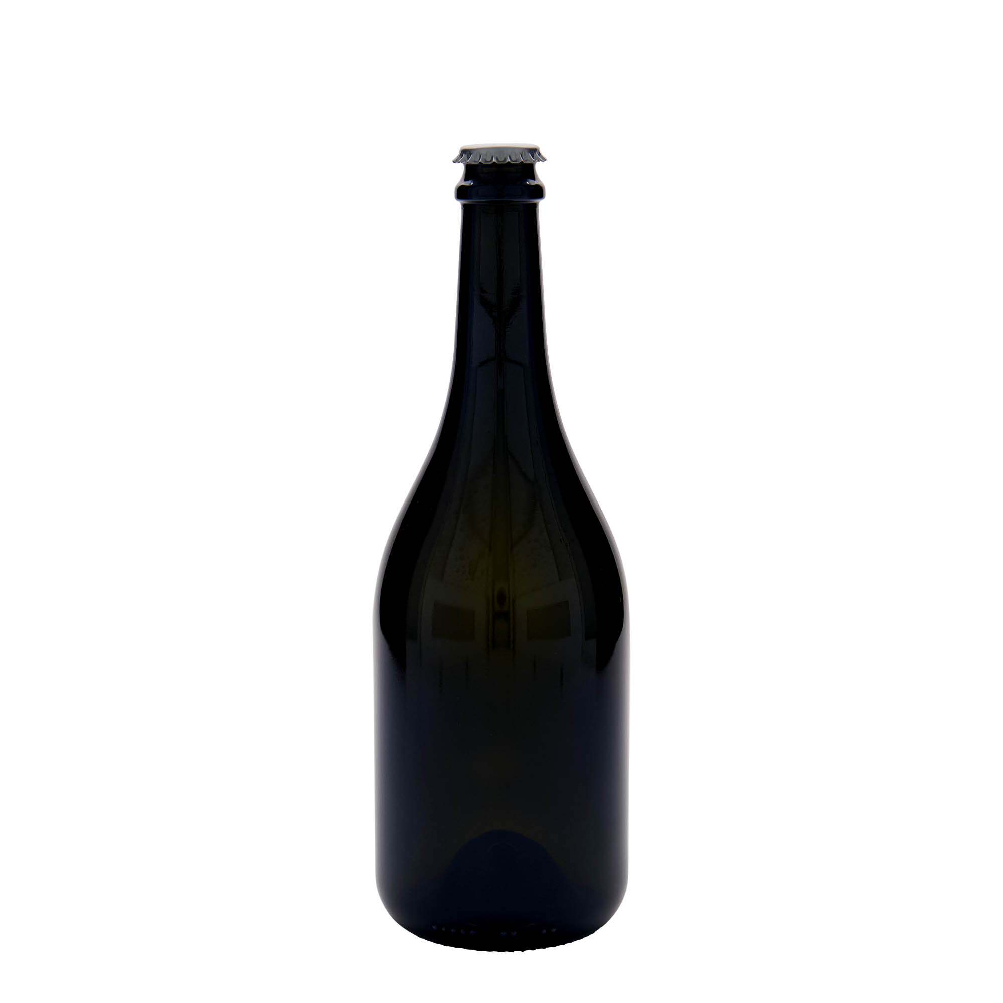 750 ml beer bottle 'Horta', glass, antique green, opening: crown cap