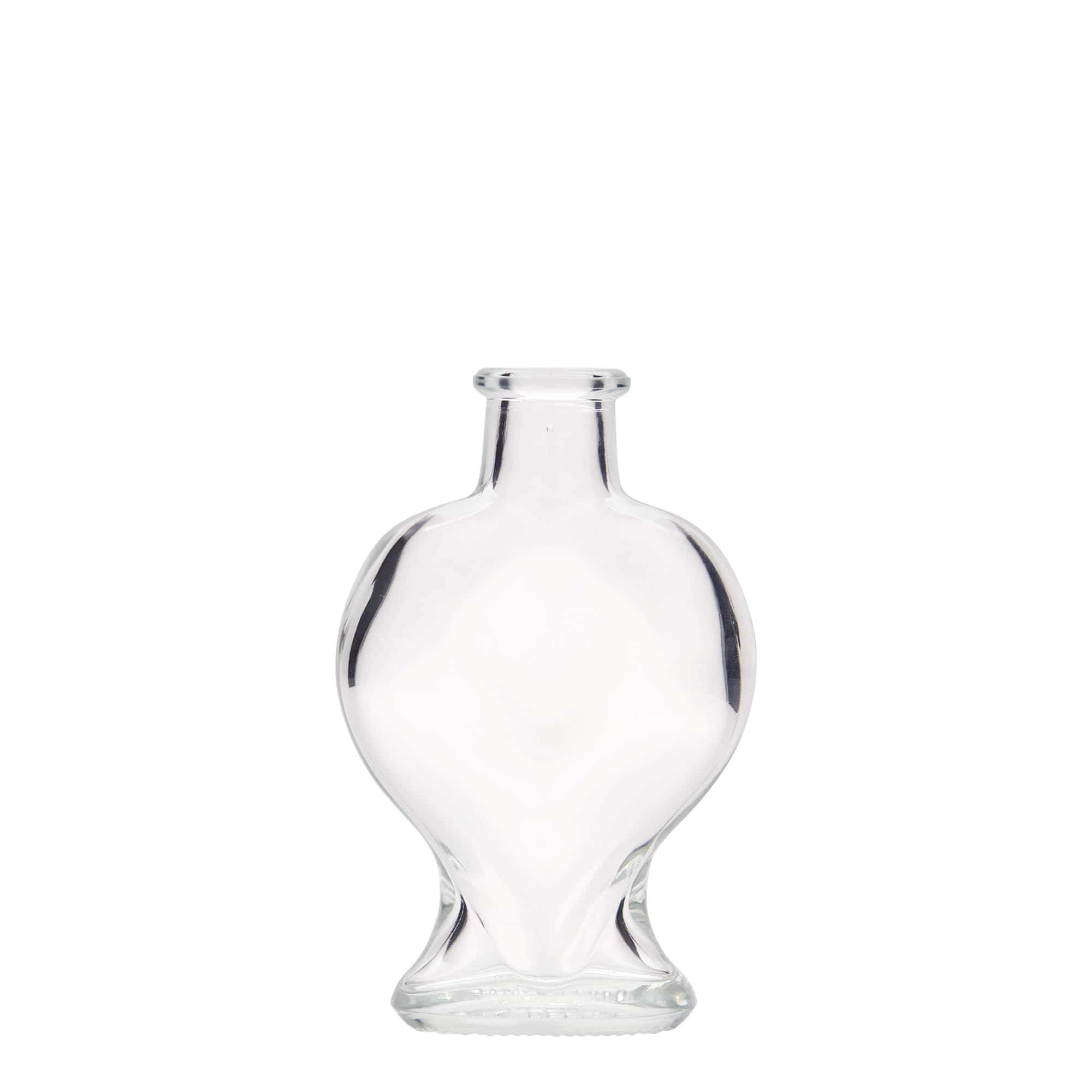 100 ml glass bottle ‘Heart’, opening: cork