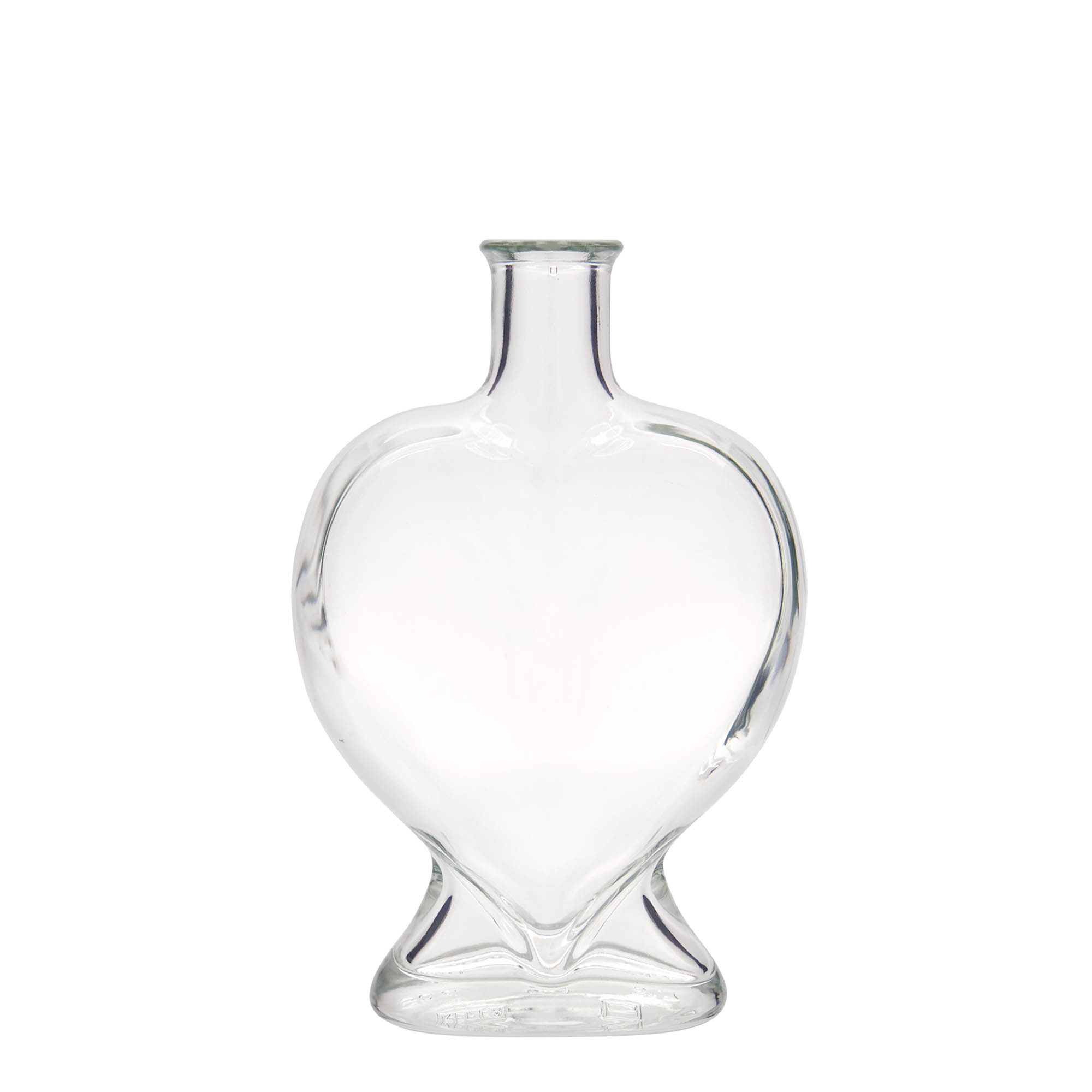500 ml glass bottle 'Heart', opening: cork