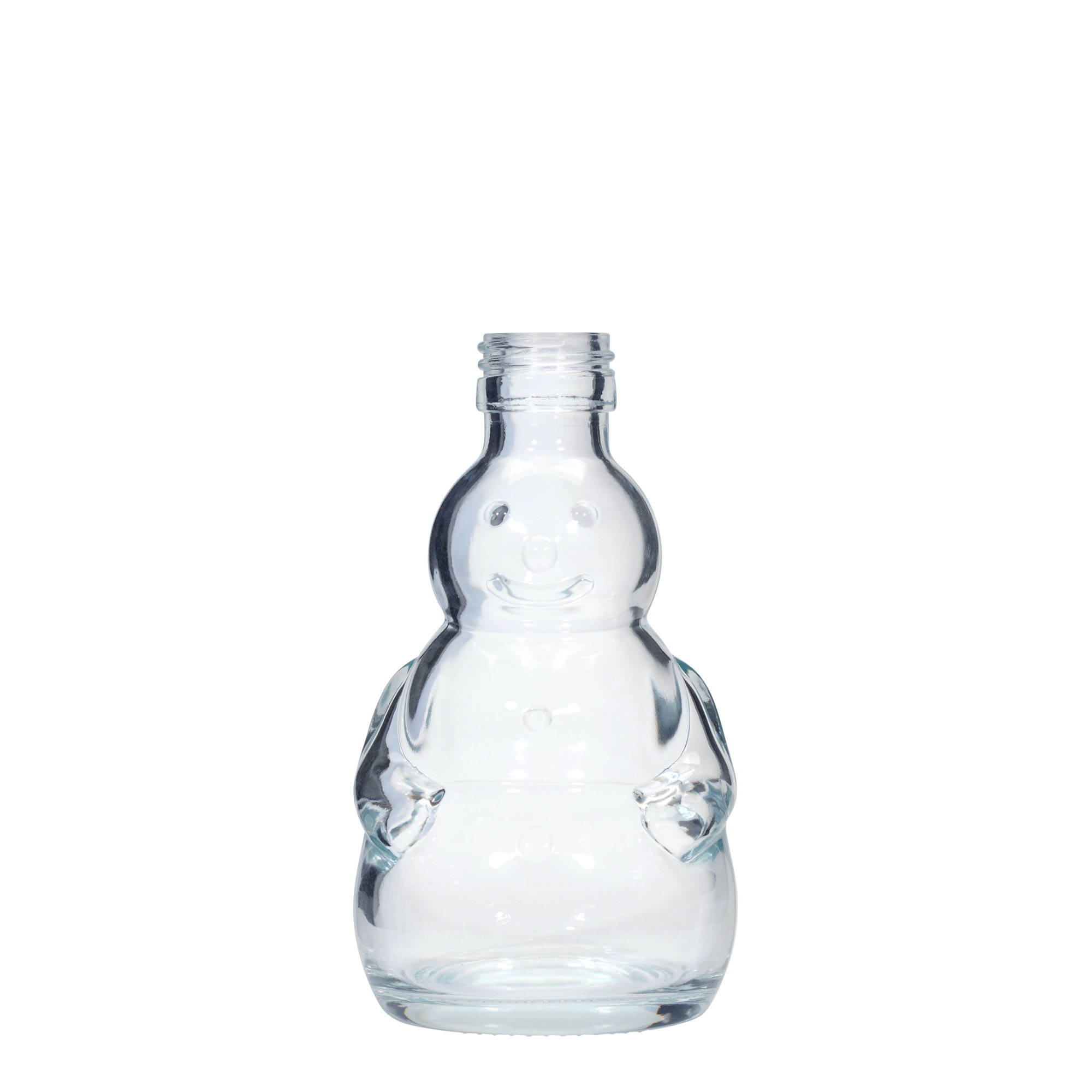 200 ml glass bottle 'Snowman', opening: PP 28 200 ml glass bottle 'Snowman', opening: PP 28