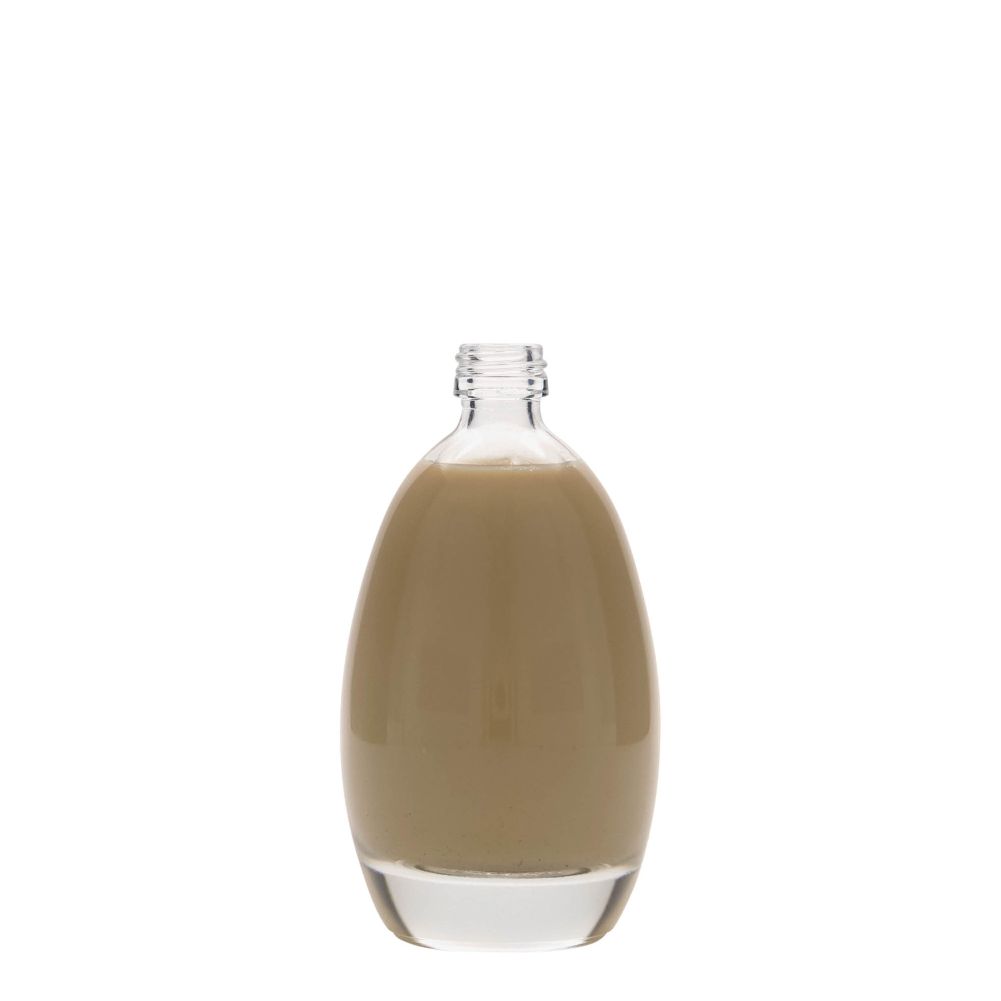 100 ml glass bottle 'Egg', opening: PP 18 100 ml glass bottle 'Egg', opening: PP 18