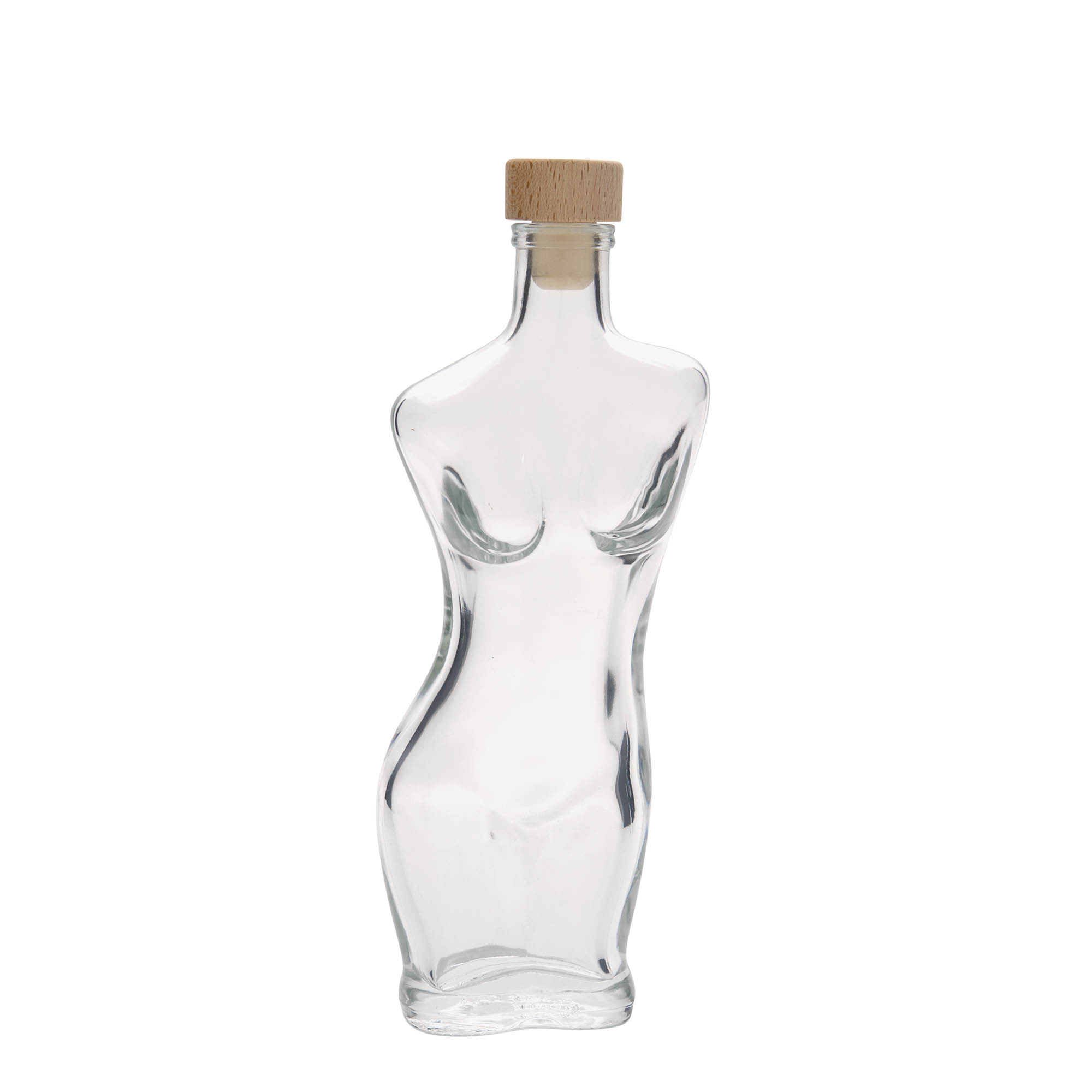 200 ml glass bottle 'Eva', opening: cork