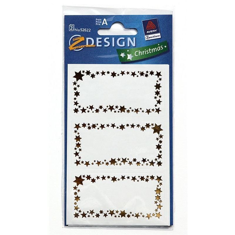 Zweckform Labels ‘Star Frame’, Paper, Gold