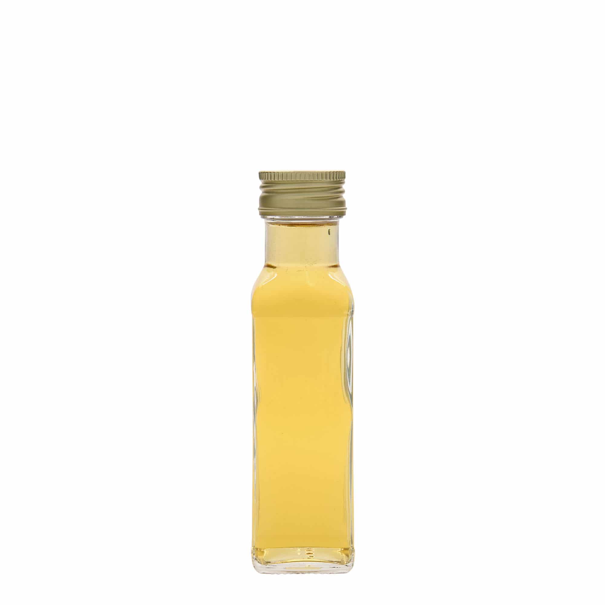 100 ml glass bottle ‘Marasca’, square, opening: PP 31.5