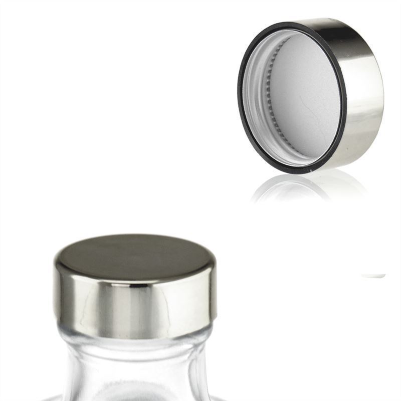 Screw cap, ABS plastic, silver, for opening: GPI 33/400 Screw cap, ABS plastic, silver, for opening: GPI 33/400