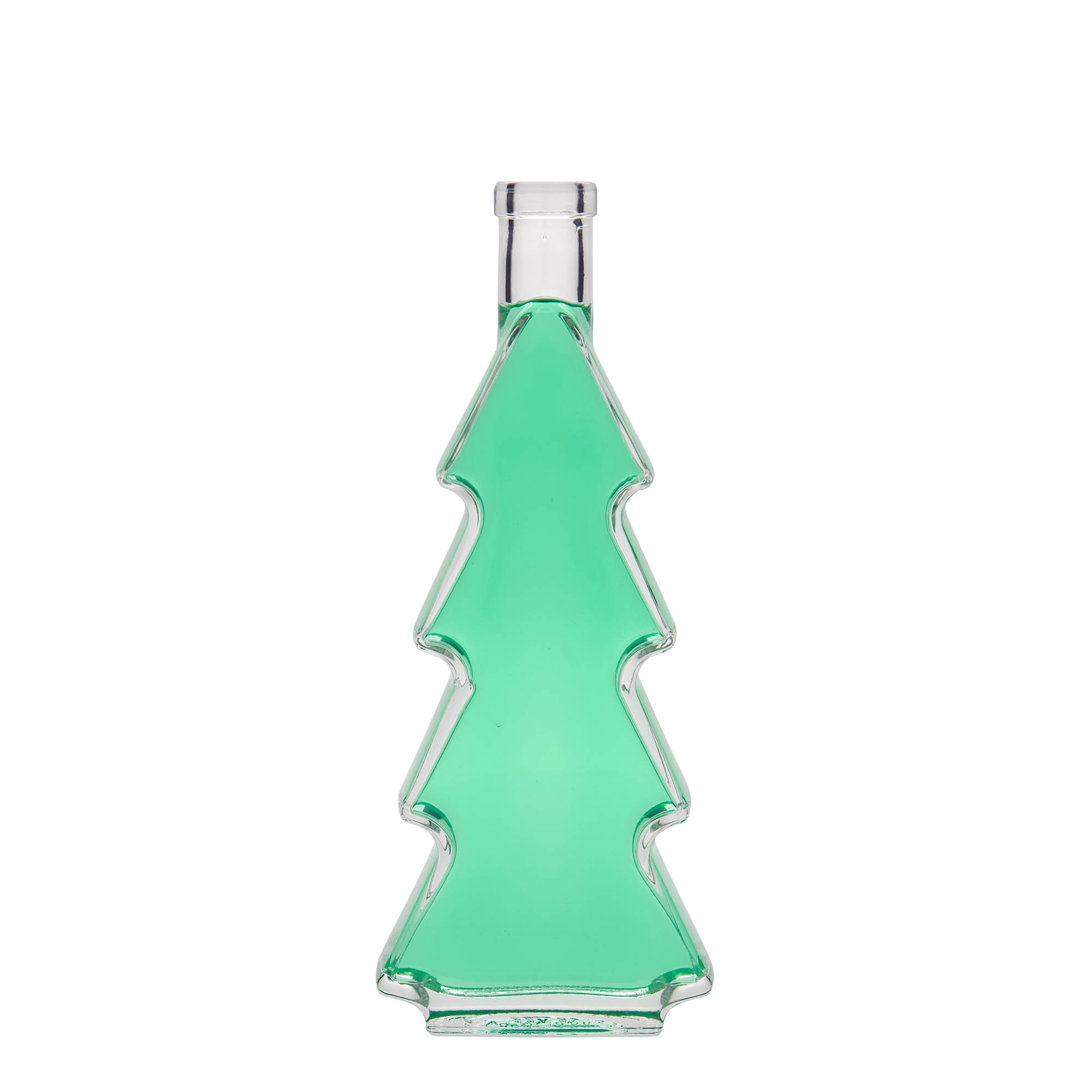 350 ml glass bottle 'Christmas tree', opening: cork 350 ml glass bottle 'Christmas tree', opening: cork
