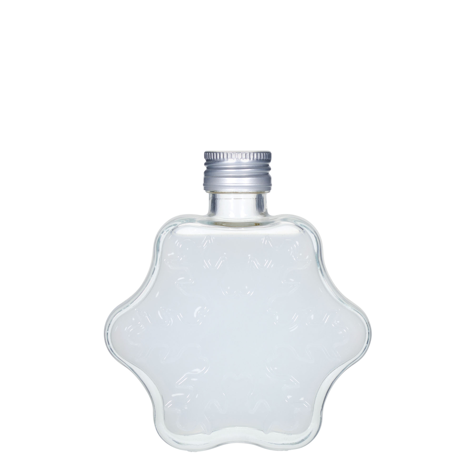 200 ml glass bottle 'Snowflake', opening: PP 28