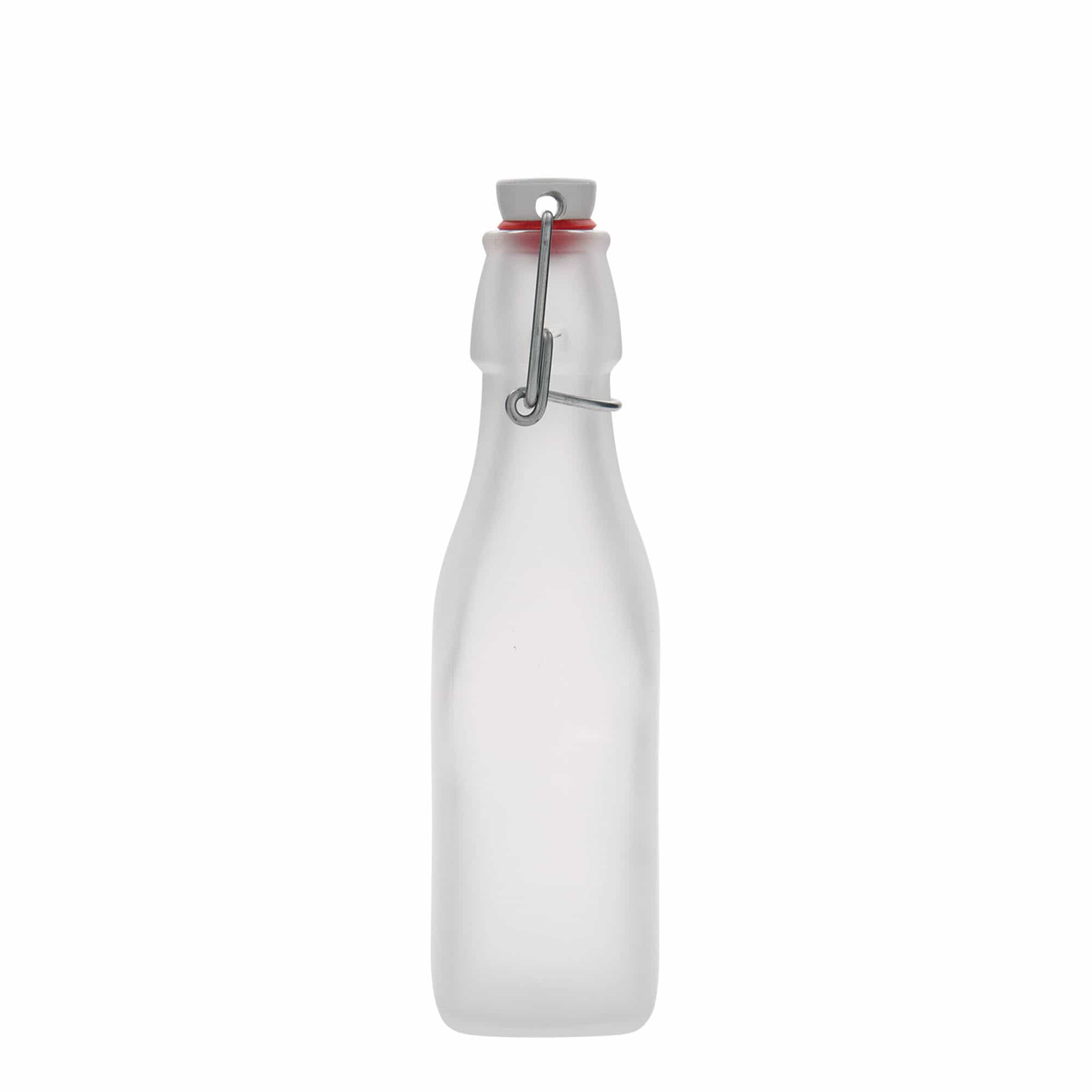 250 ml glass bottle ‘Swing, square, white, opening: swing top closure