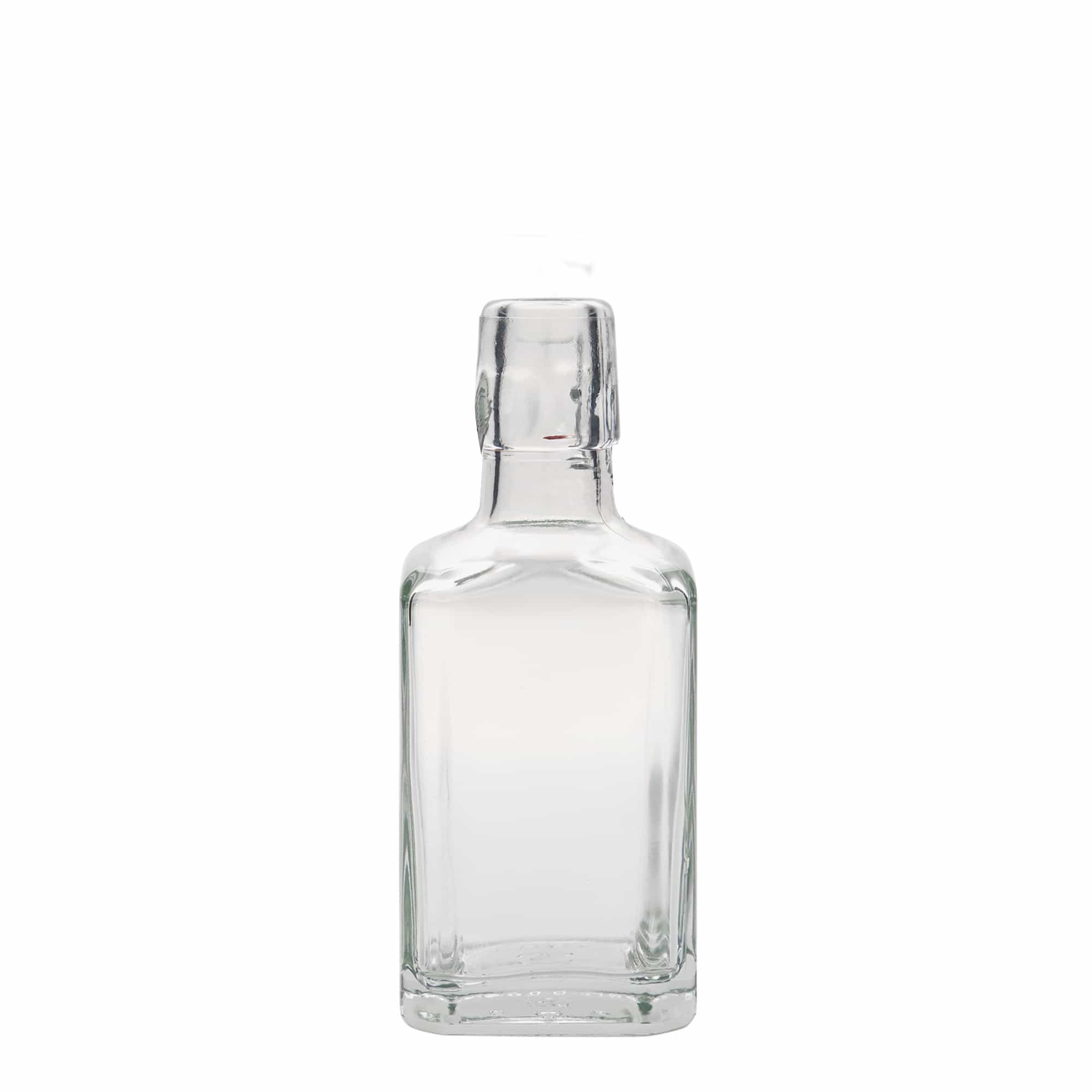 250 ml glass bottle ‘Rialto’, square, opening: swing top closure