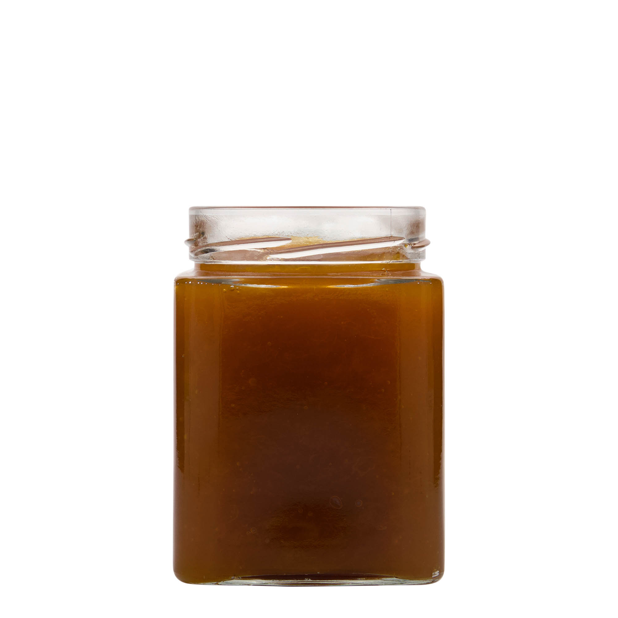 580 ml square jar 'Ikarus', opening: Deep-Twist-Off (DTO 82) 580 ml square jar 'Ikarus', opening: Deep-Twist-Off (DTO 82)