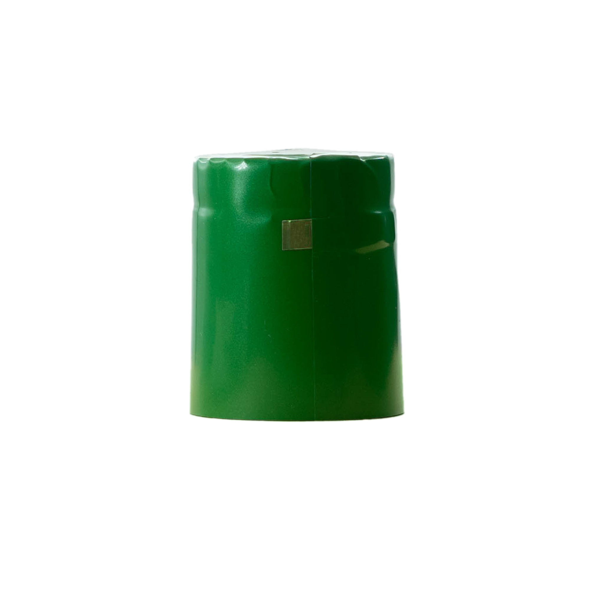 Shrink capsule 32x41, PVC plastic, green