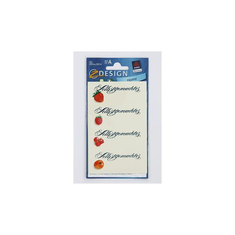 Zweckform Labels 'Homemade', rectangular, paper, multicoloured