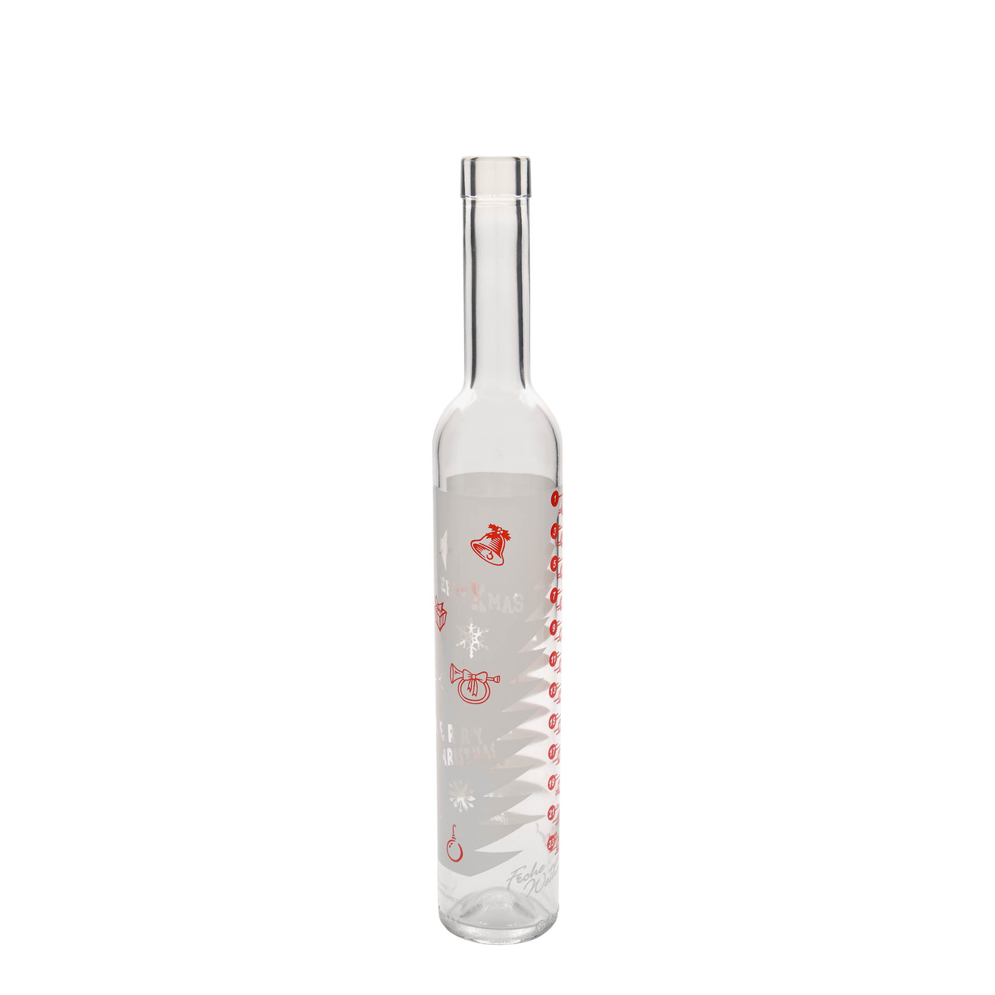 500 ml glass bottle Maximo printed ‘Advent calendar’, opening: cork